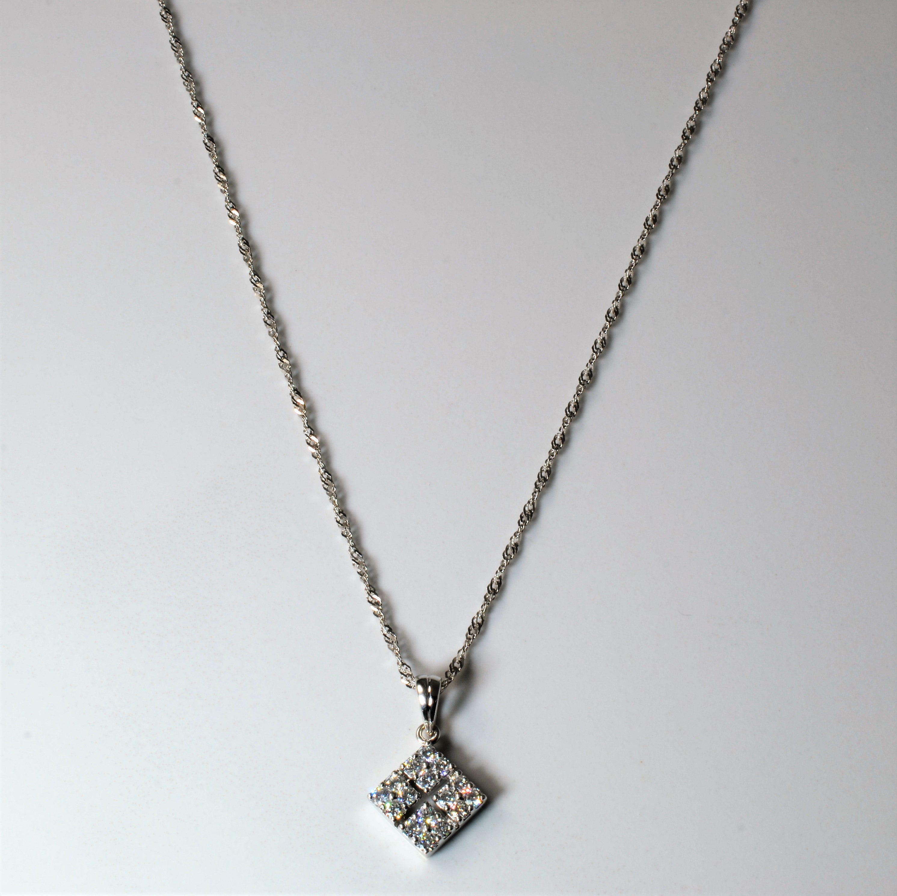 Cluster Diamond Necklace | 0.53ctw | 18"|