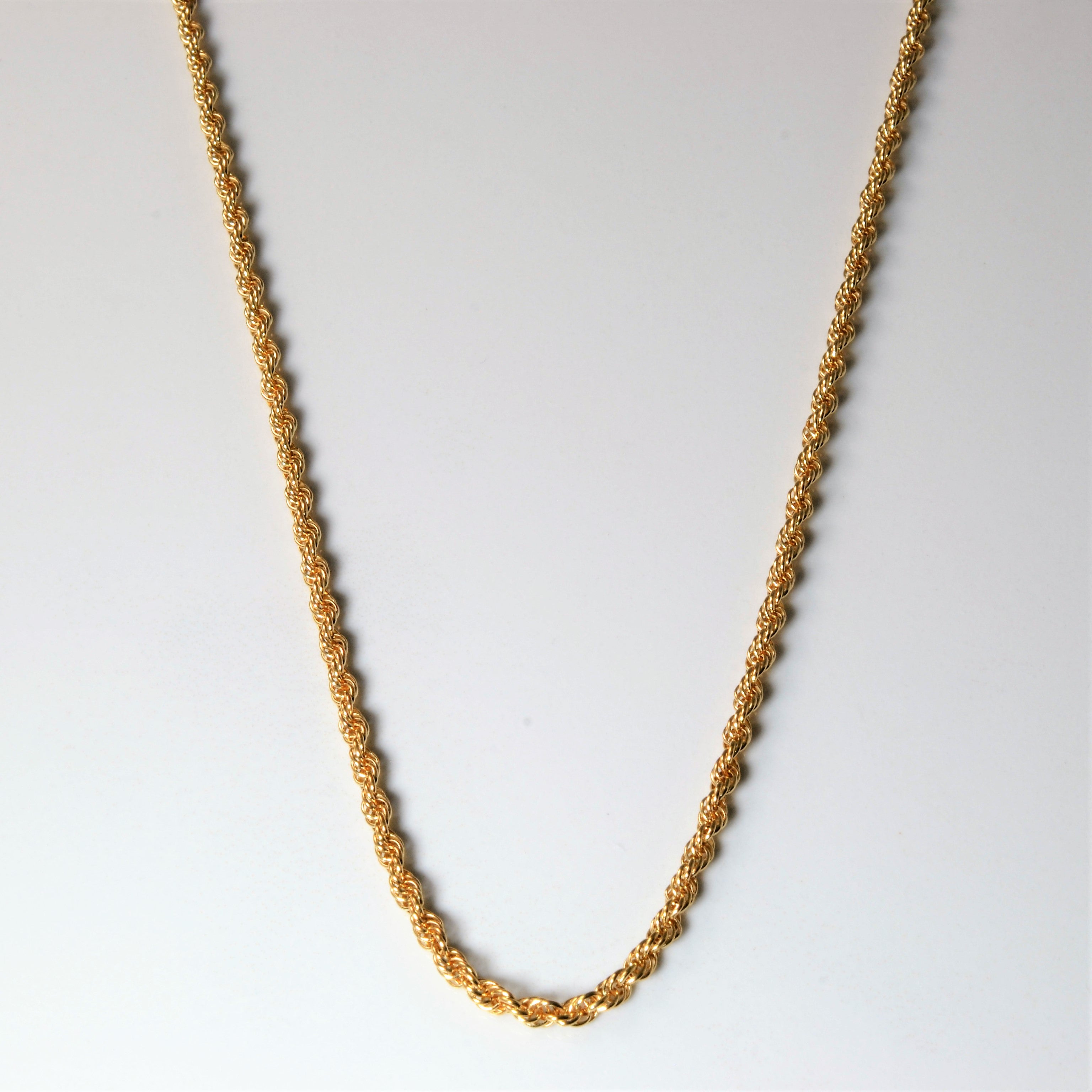 10k Yellow Gold Rope Chain | 22"|