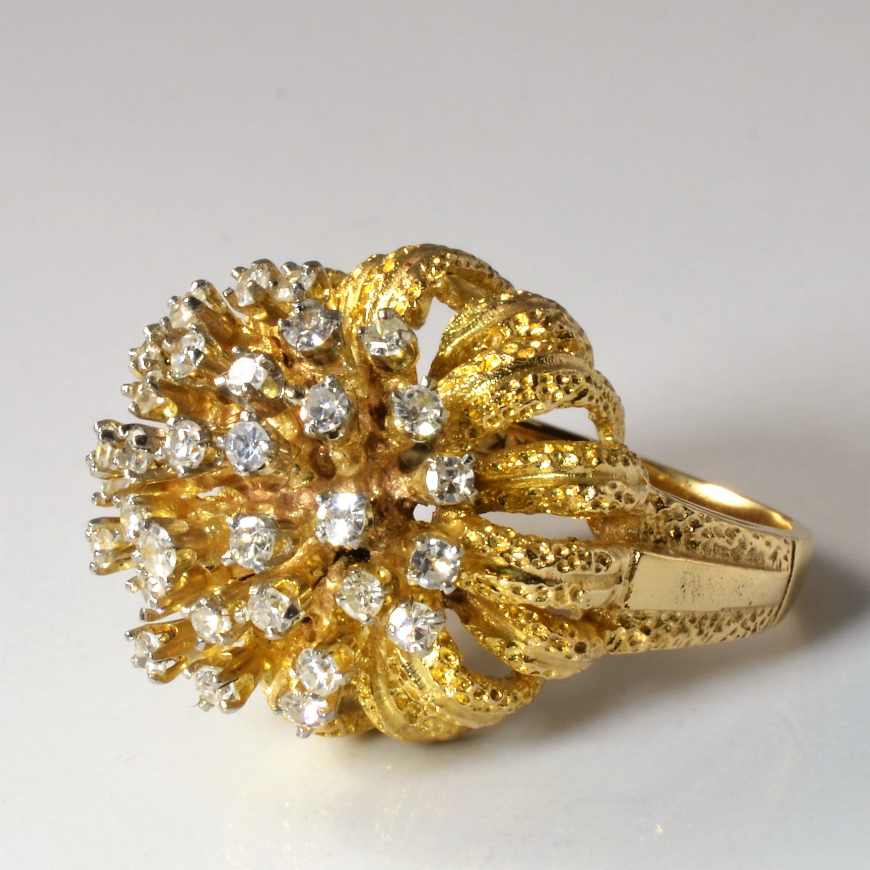 High Set Diamond Burst Cocktail Ring | 0.47ctw | SZ 5.75 |
