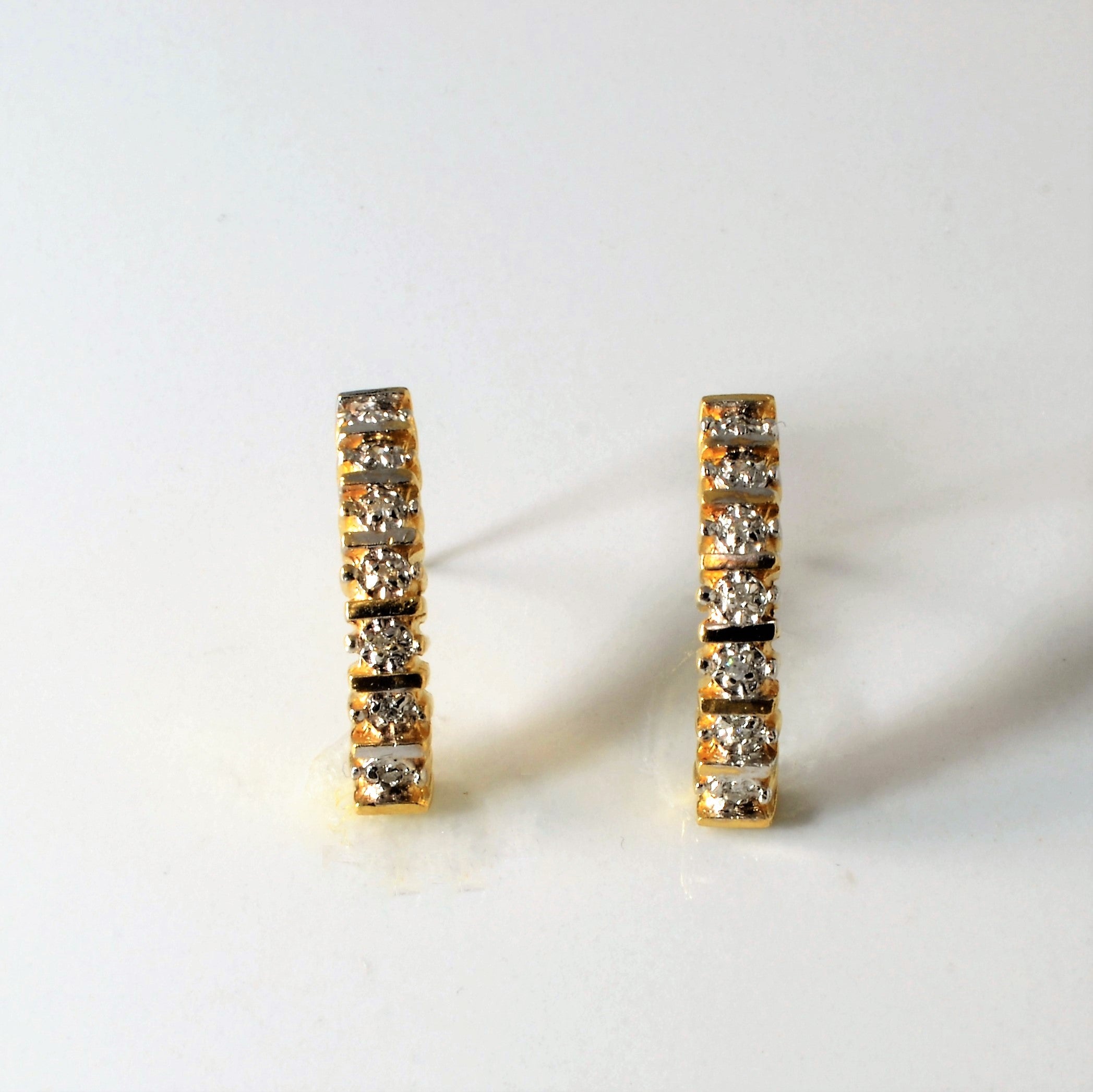 Diamond Stick Hanging Earrings | 0.04ctw |