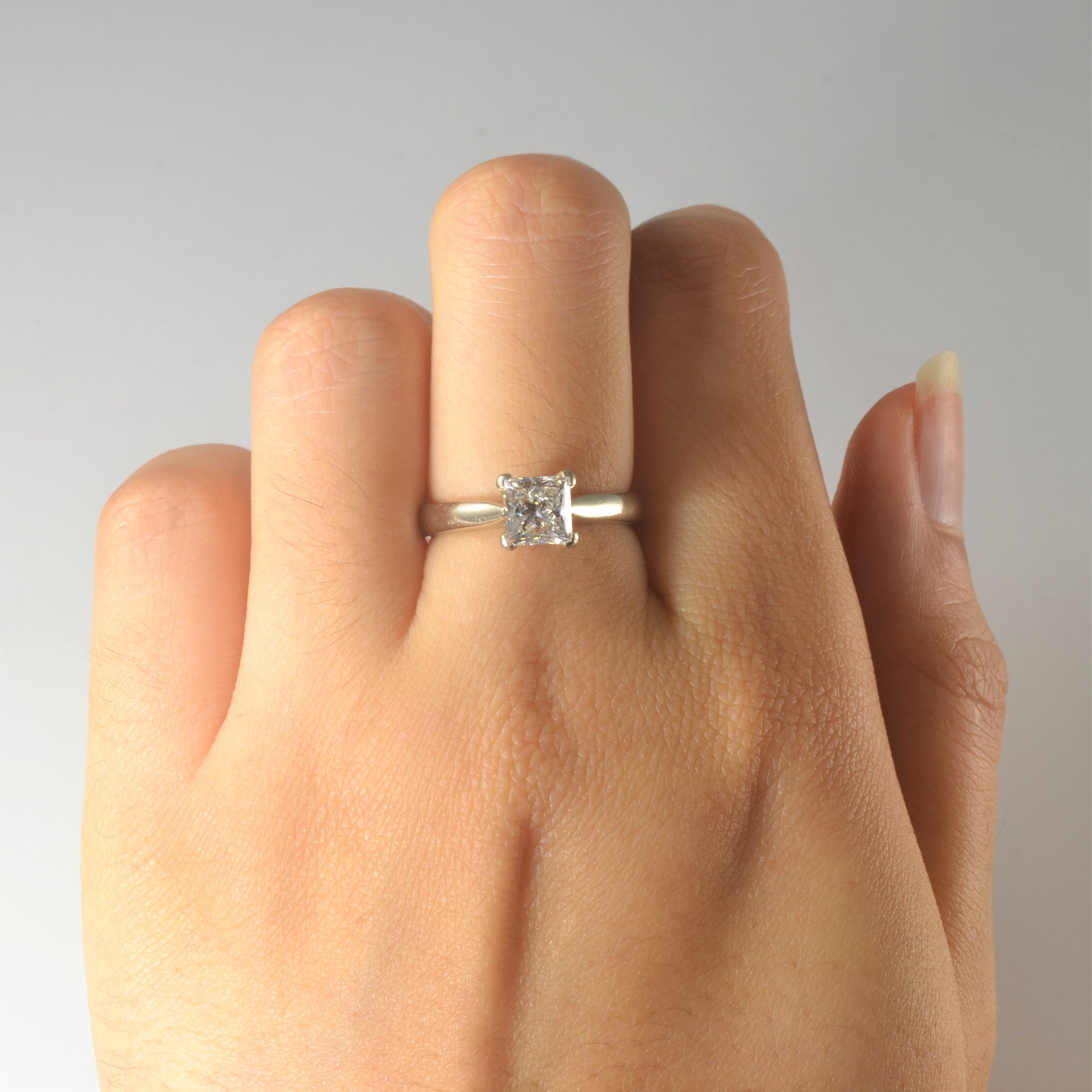 Solitaire Princess Canadian Diamond Engagement Ring | 1.10ct | SZ 6.5 |