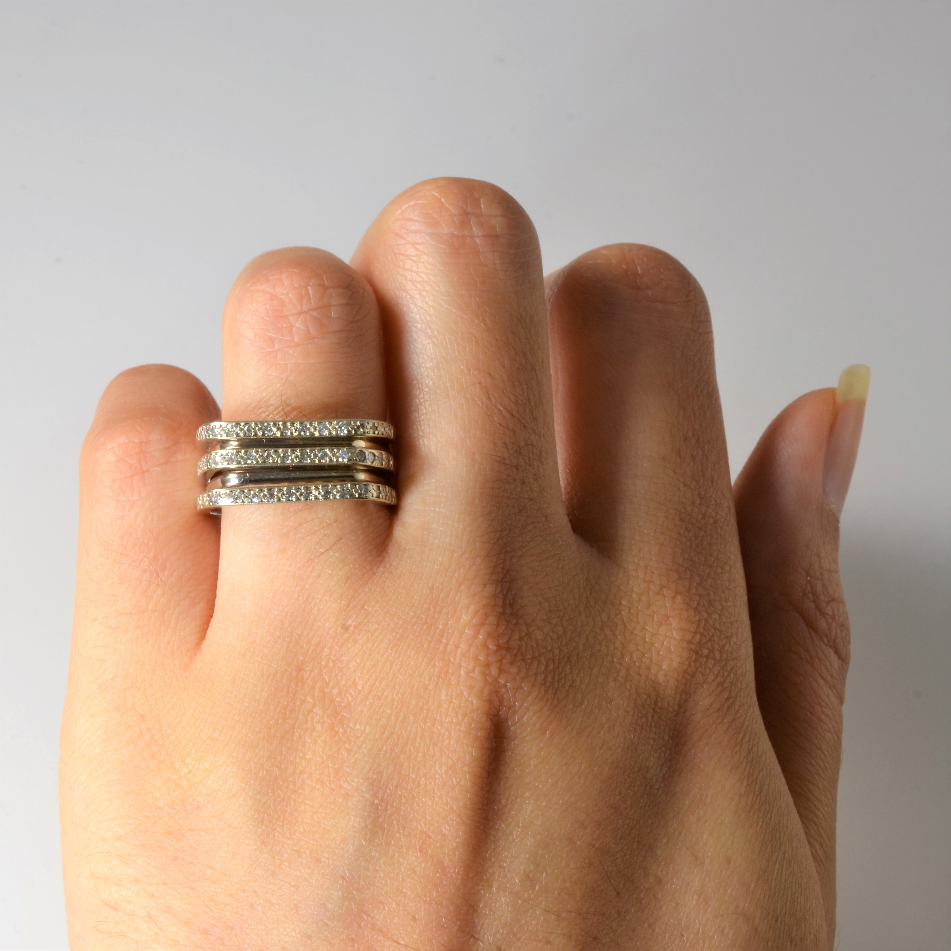 Multi Row Diamond Ring | 0.23ctw | SZ 5.5 |