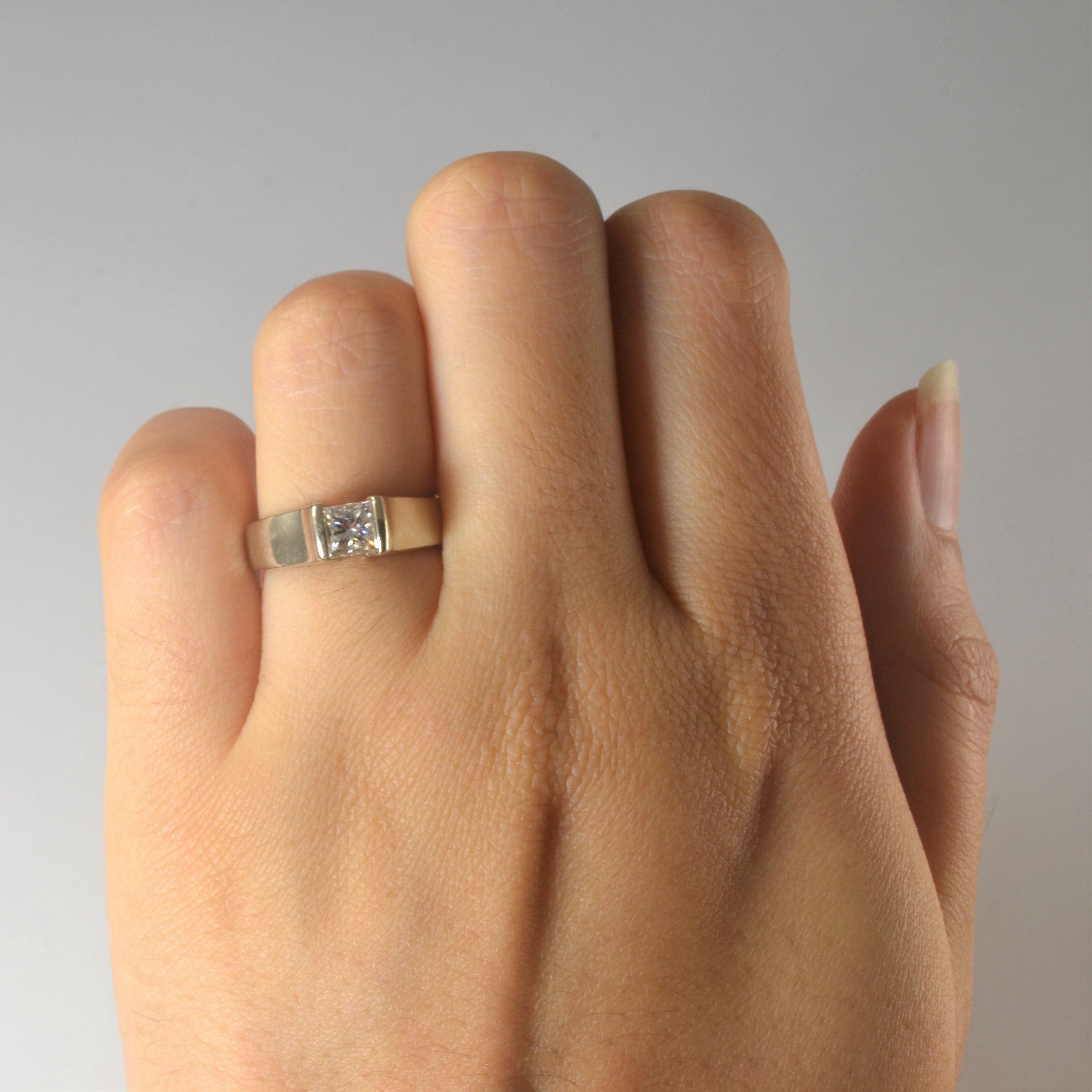 Tension Set Princess Diamond Ring | 0.60ct | SZ 4.5 |