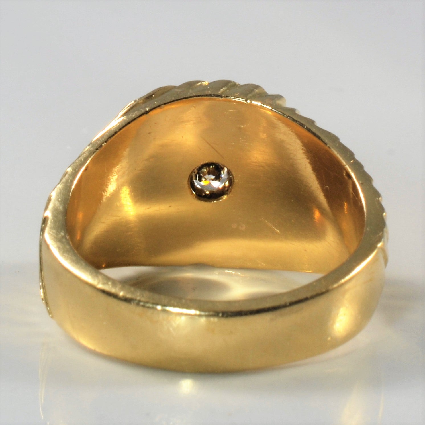 Solitaire Diamond Signet Ring | 0.26ct | SZ 11.75 |