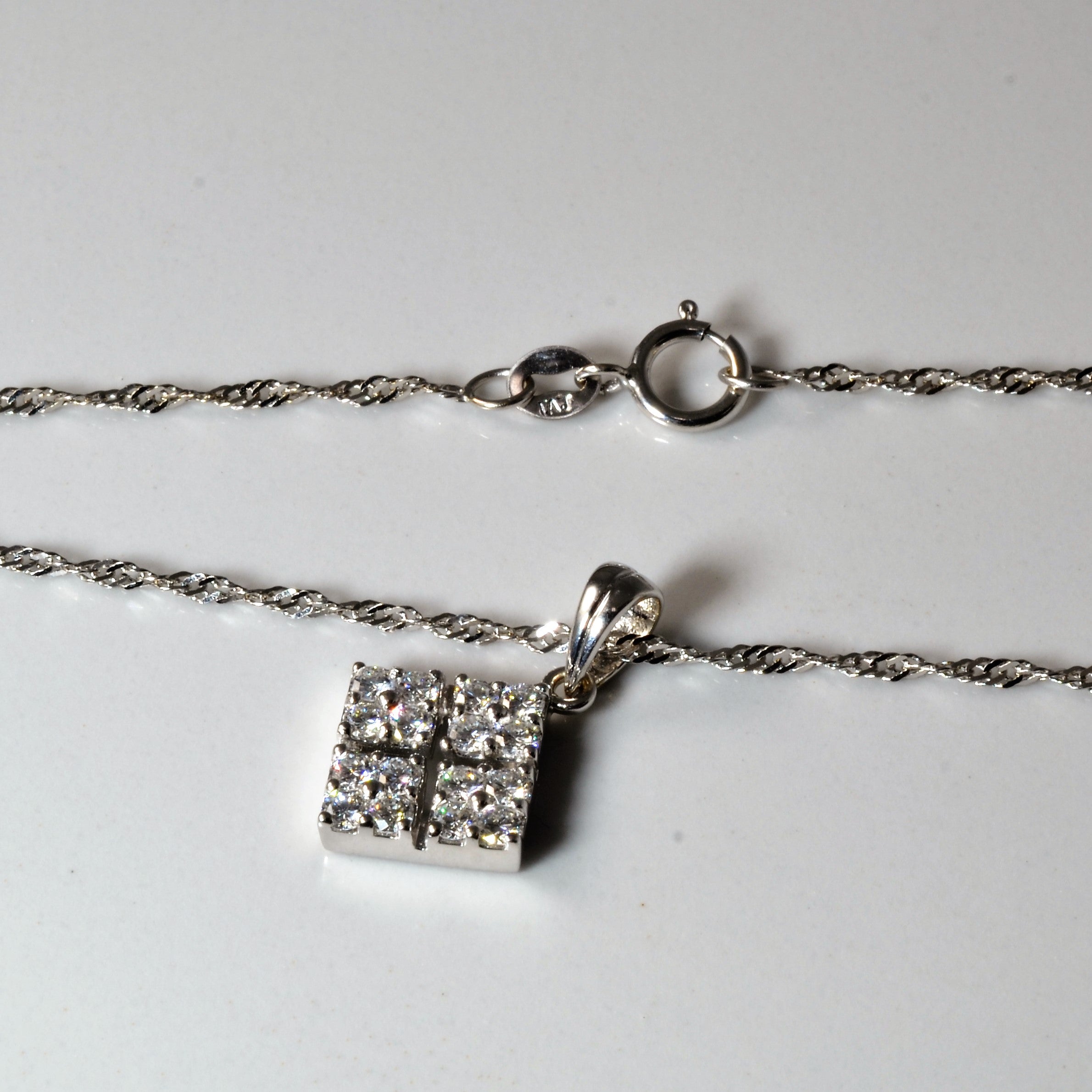 Cluster Diamond Necklace | 0.53ctw | 18"|