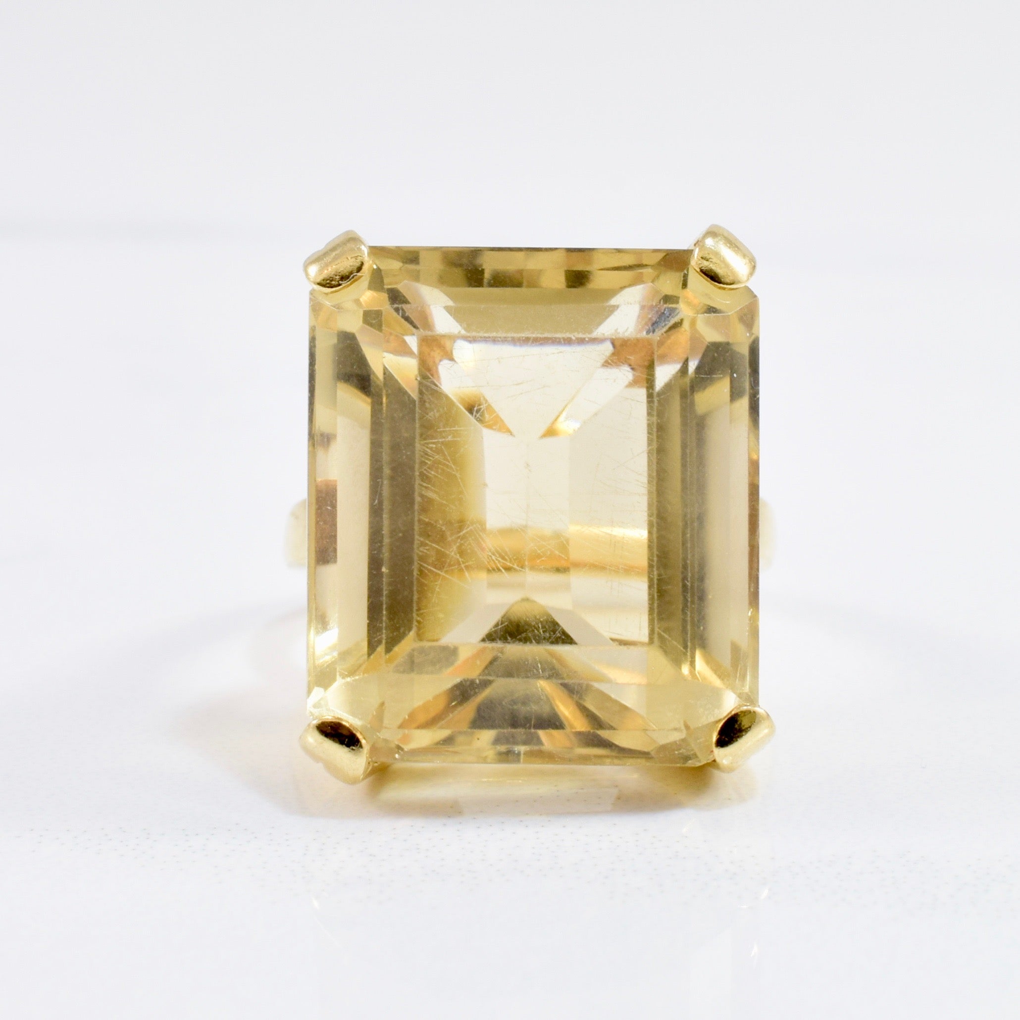 Bague cocktail en citrine | Taille 4,5 |