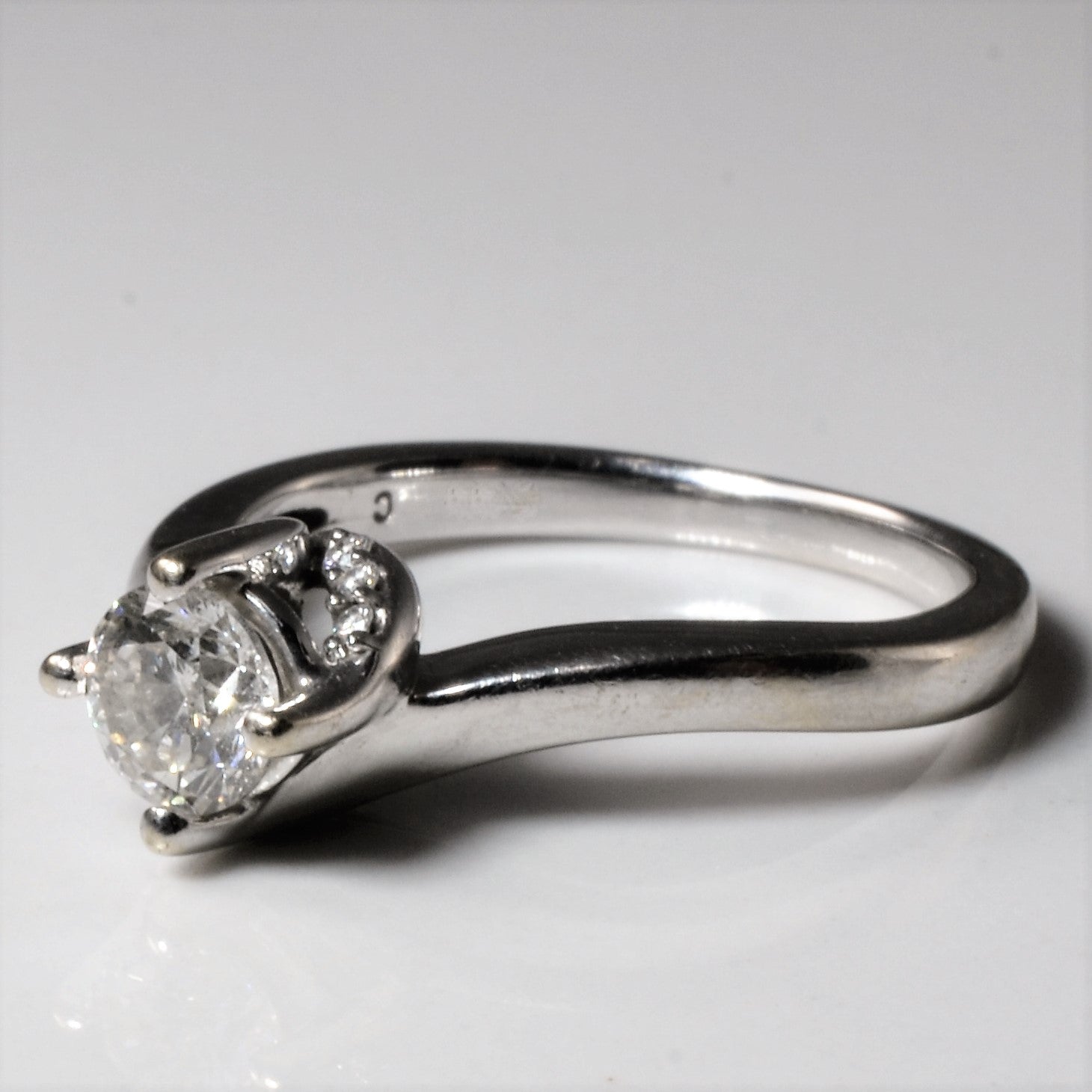 Bypass Solitaire Diamond Ring | 0.41ctw | SZ 5.25 |
