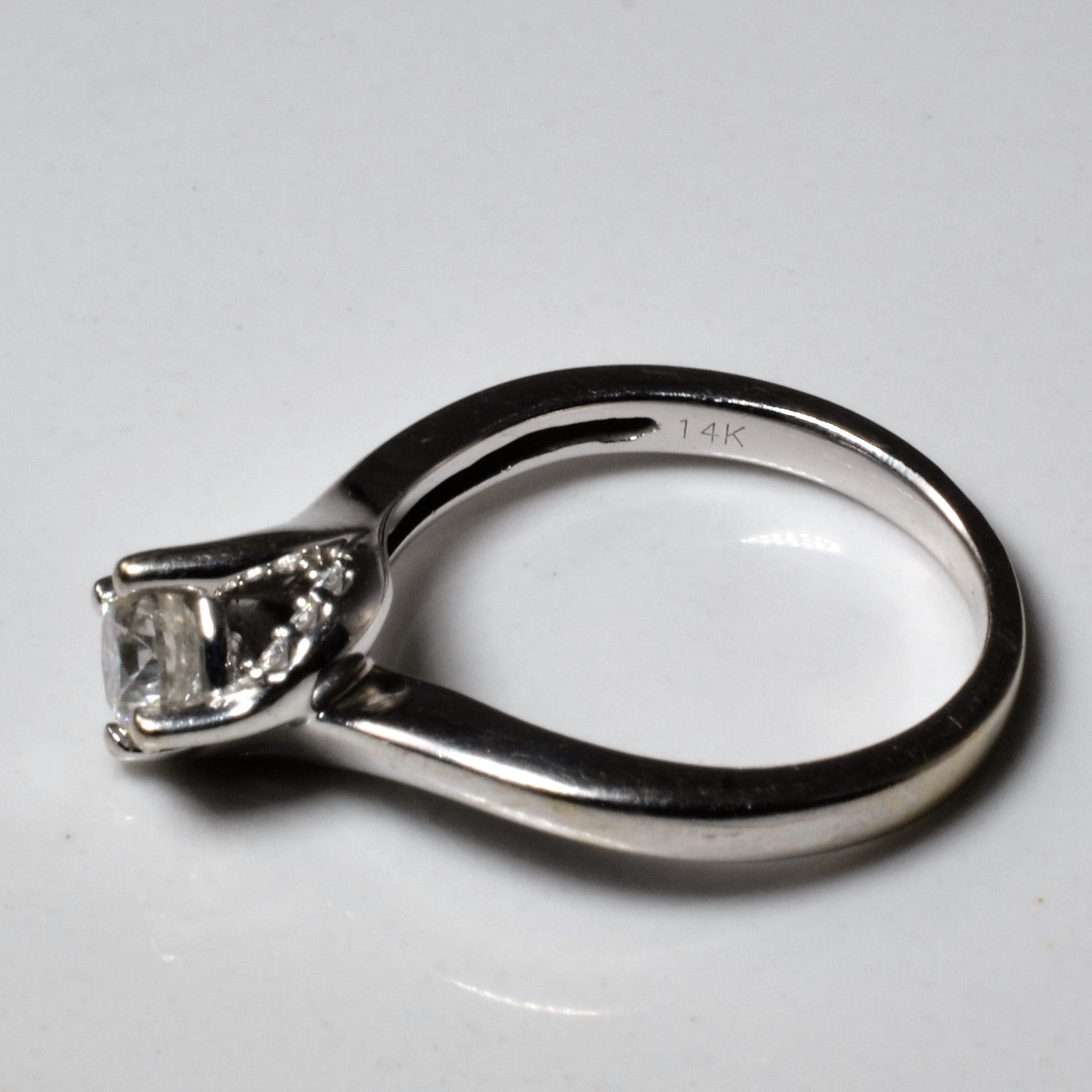 Bypass Solitaire Diamond Ring | 0.41ctw | SZ 5.25 |