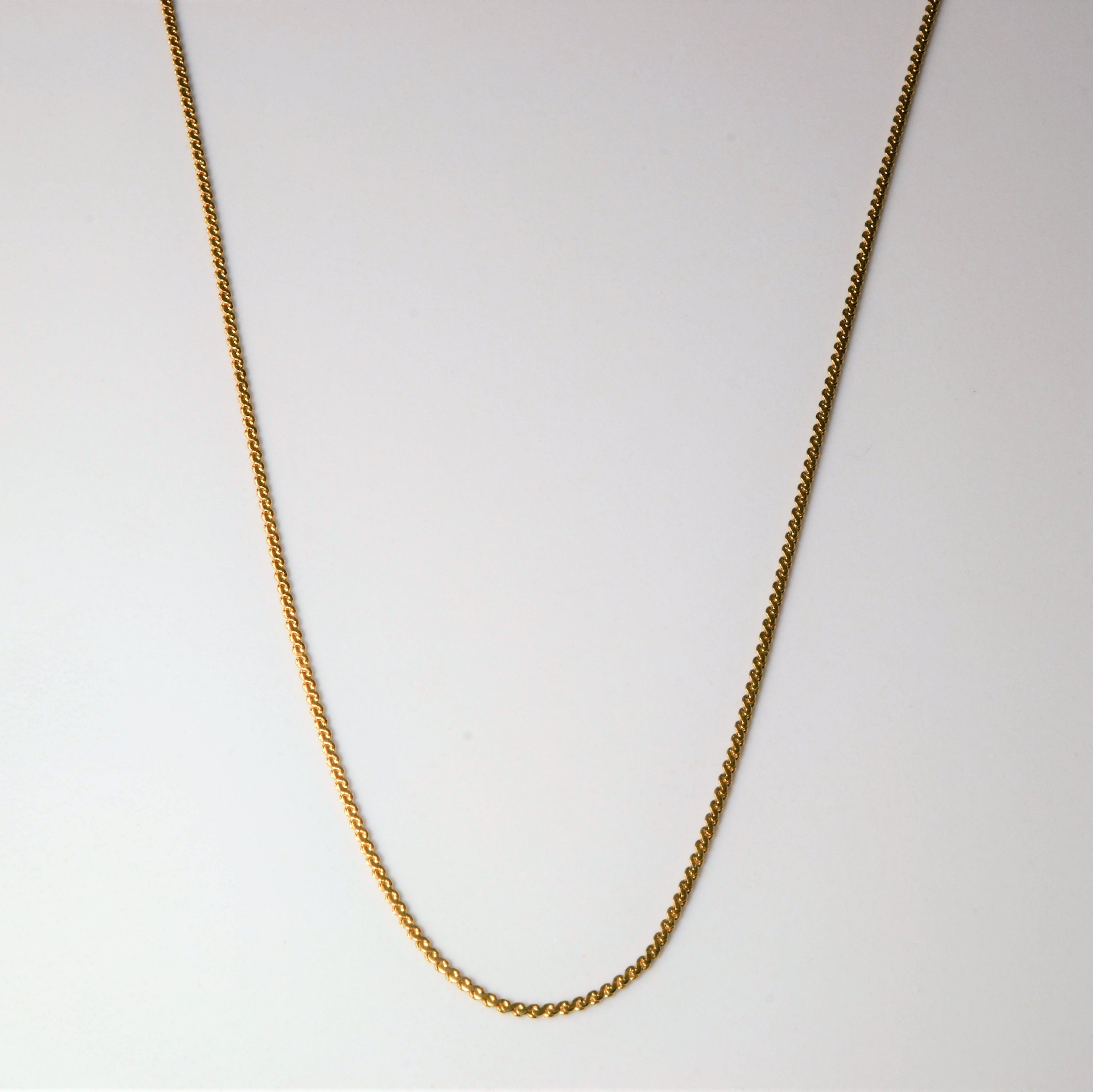 Chaîne serpentine en or jaune 10 carats | 17 pouces |