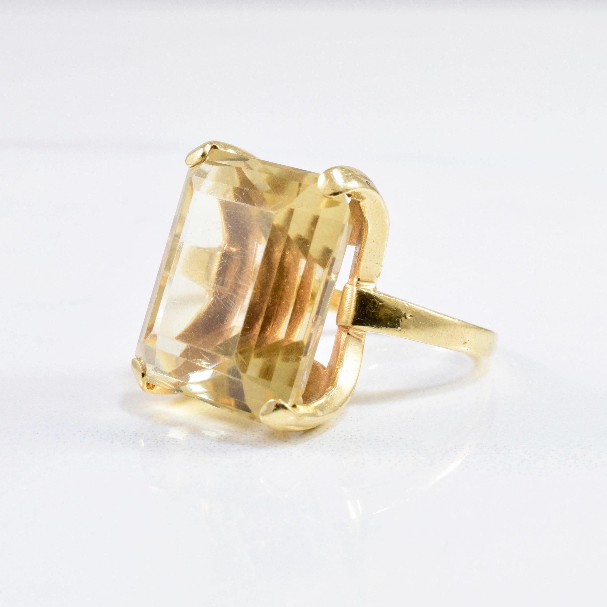Bague cocktail en citrine | Taille 4,5 |