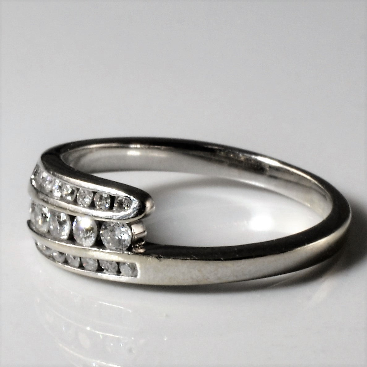 Channel Set Diamond Bypass Ring | 0.26ctw | SZ 5 |