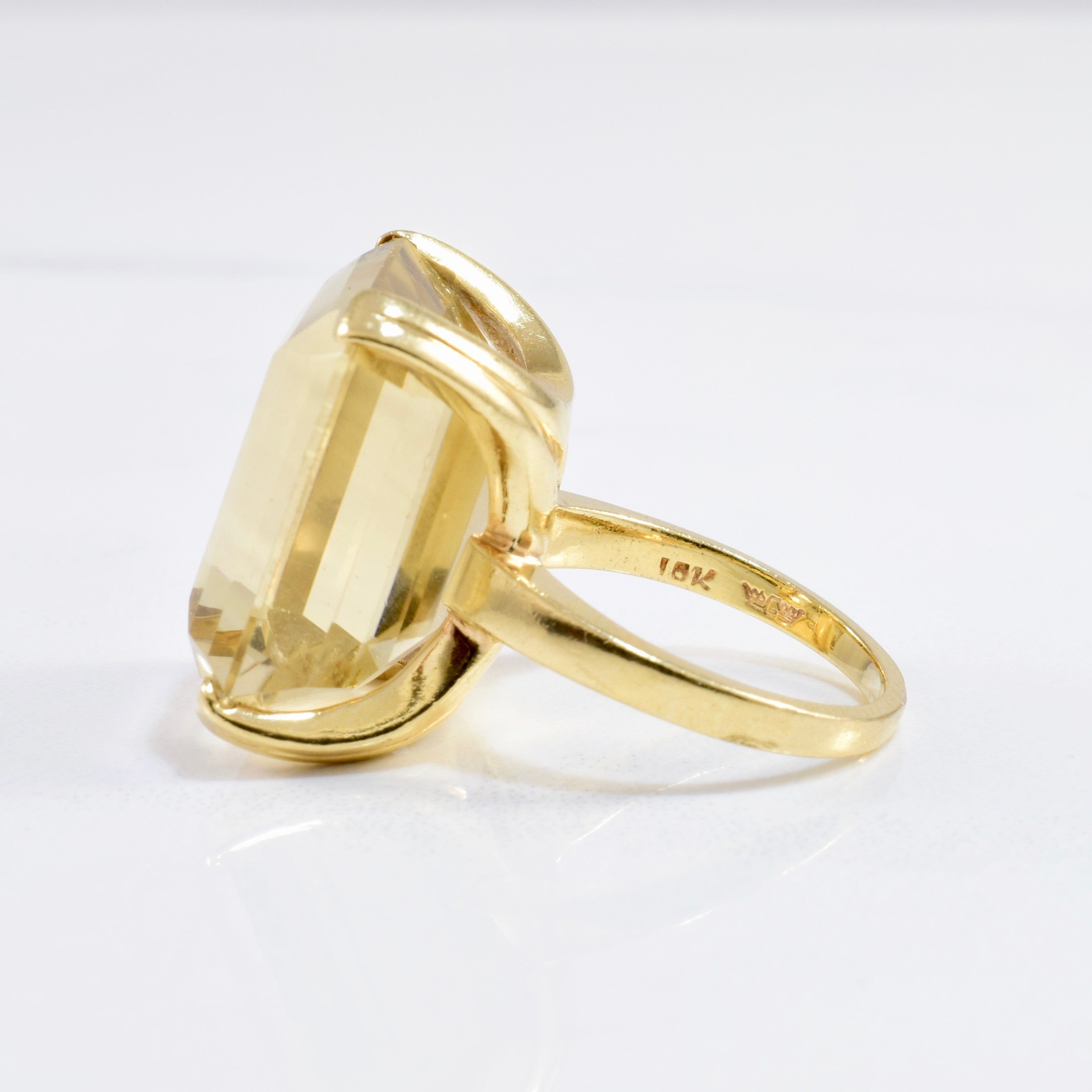 Bague cocktail en citrine | Taille 4,5 |