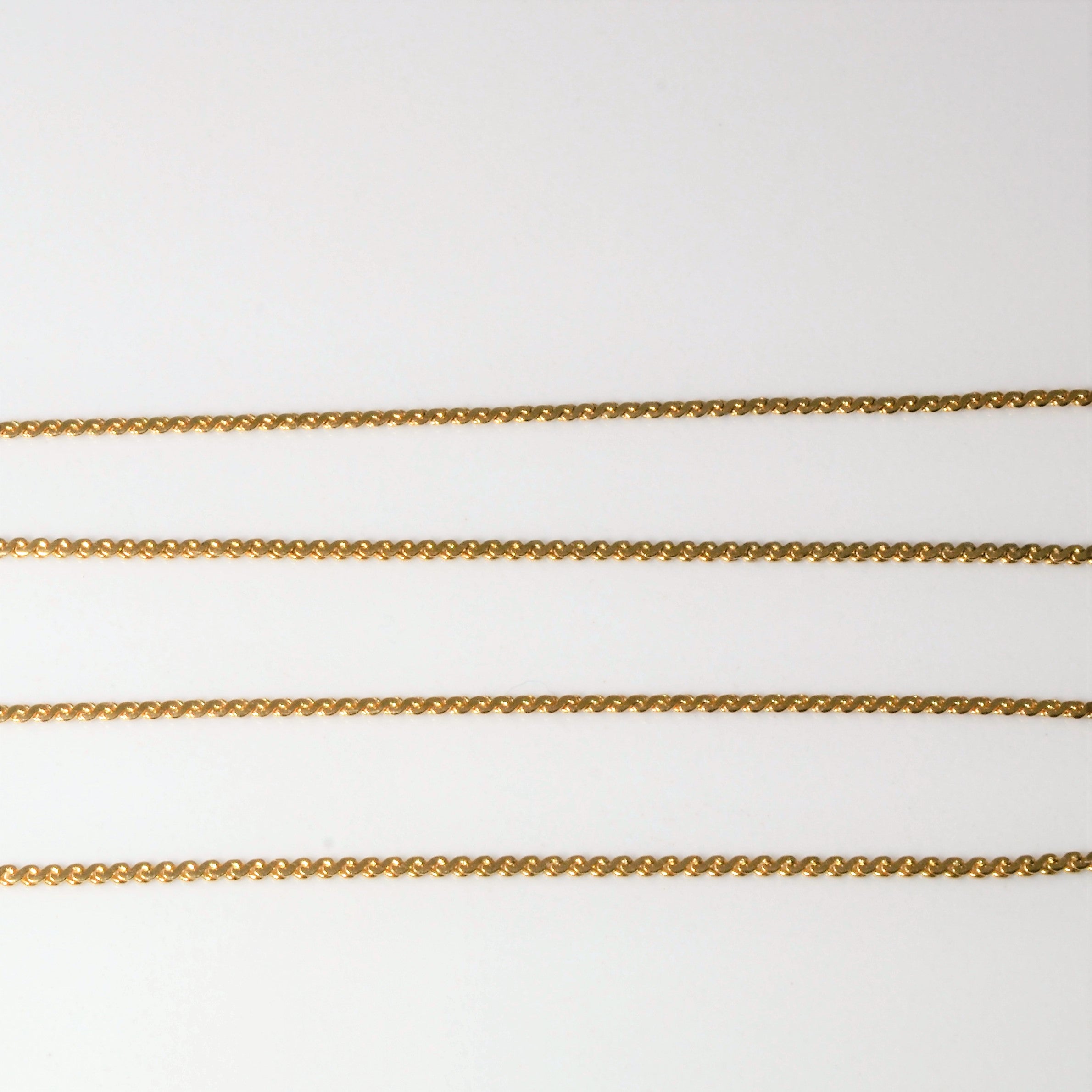 Chaîne serpentine en or jaune 10 carats | 17 pouces |