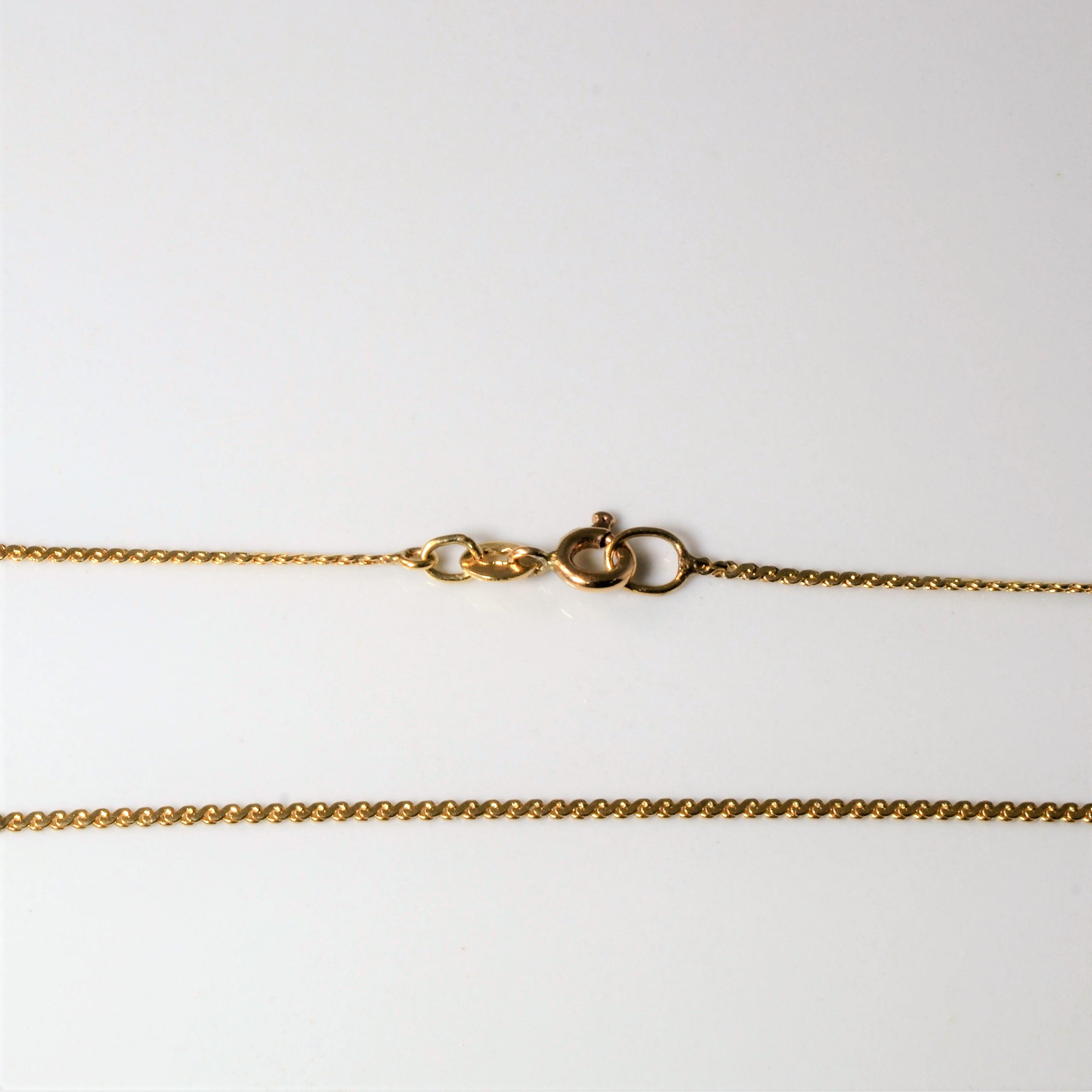 Chaîne serpentine en or jaune 10 carats | 17 pouces |