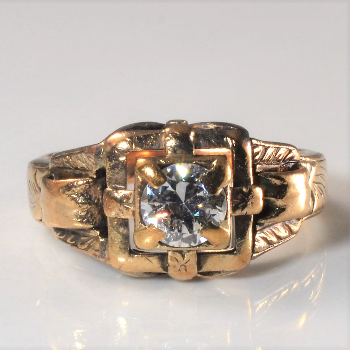 Early 1900s Solitaire Diamond Ring | 0.49ct | SZ 5.75 |