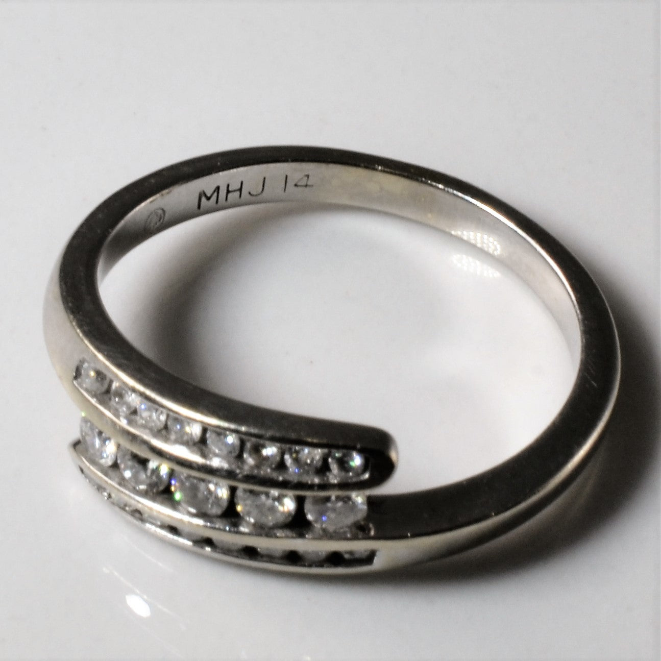 Channel Set Diamond Bypass Ring | 0.26ctw | SZ 5 |