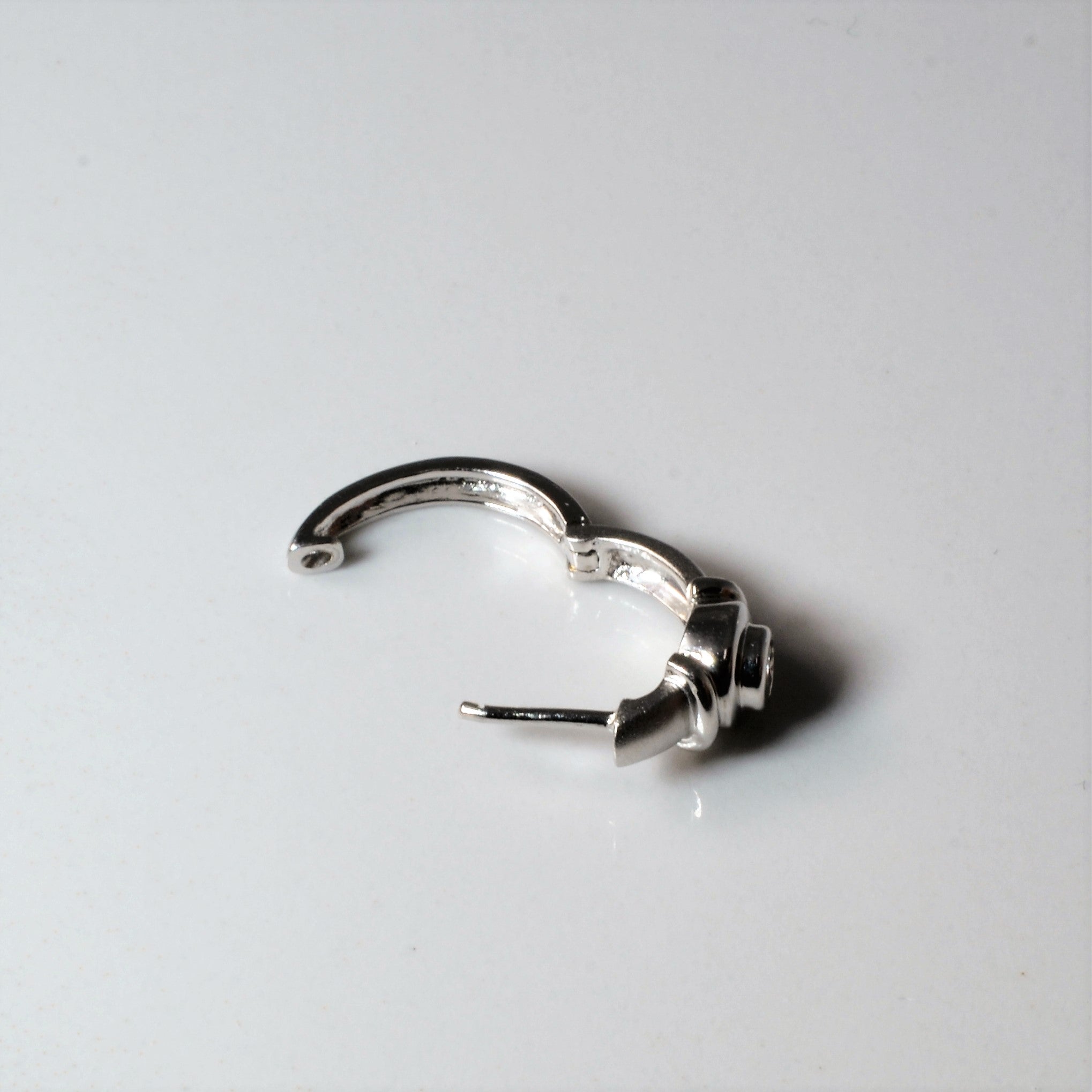 Bezel Set Diamond Huggie Earrings | 0.10ctw |