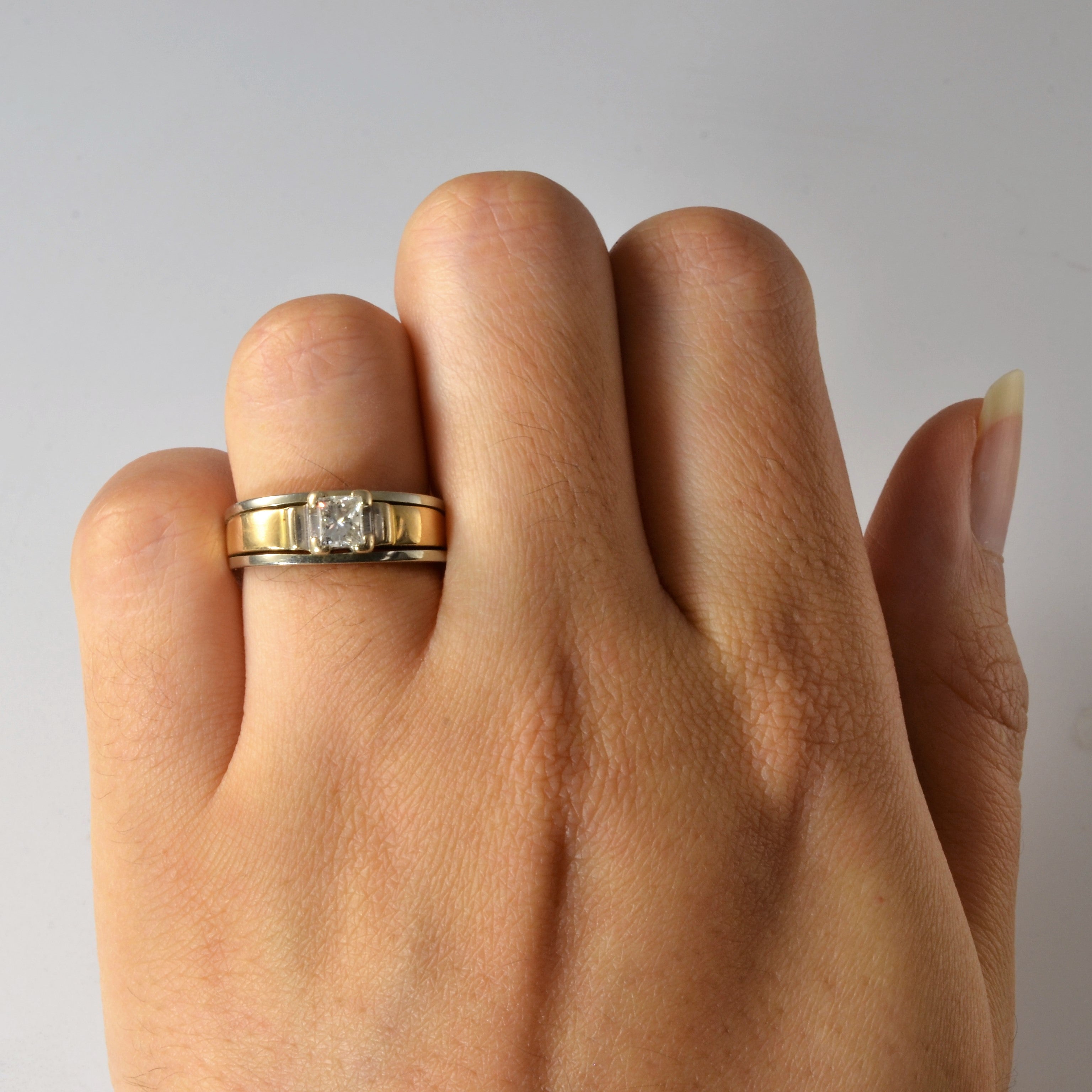 Princess Solitaire & Ring Enhancer Set | 0.45ct | SZ 5.5 |