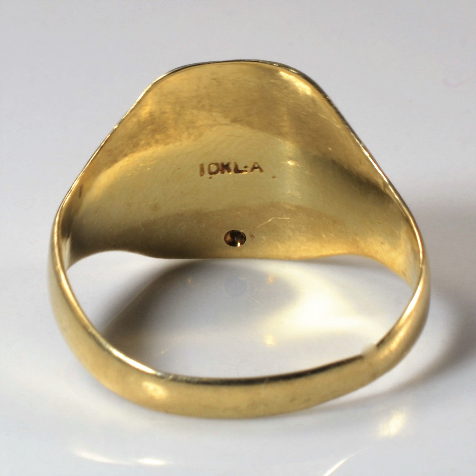 Initial 'HLH' Diamond Signet Ring | 0.01ct | SZ 10 |