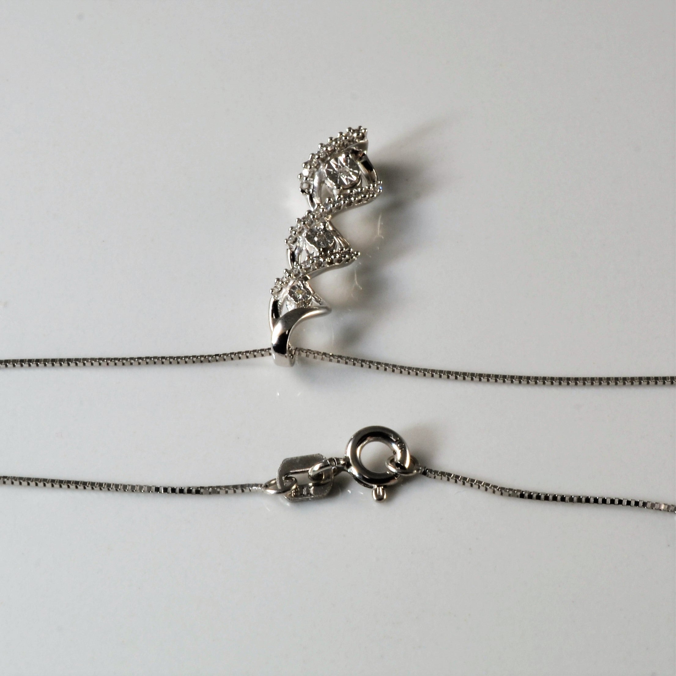 Pave Set Diamond Journey Necklace | 0.08ctw |18"|