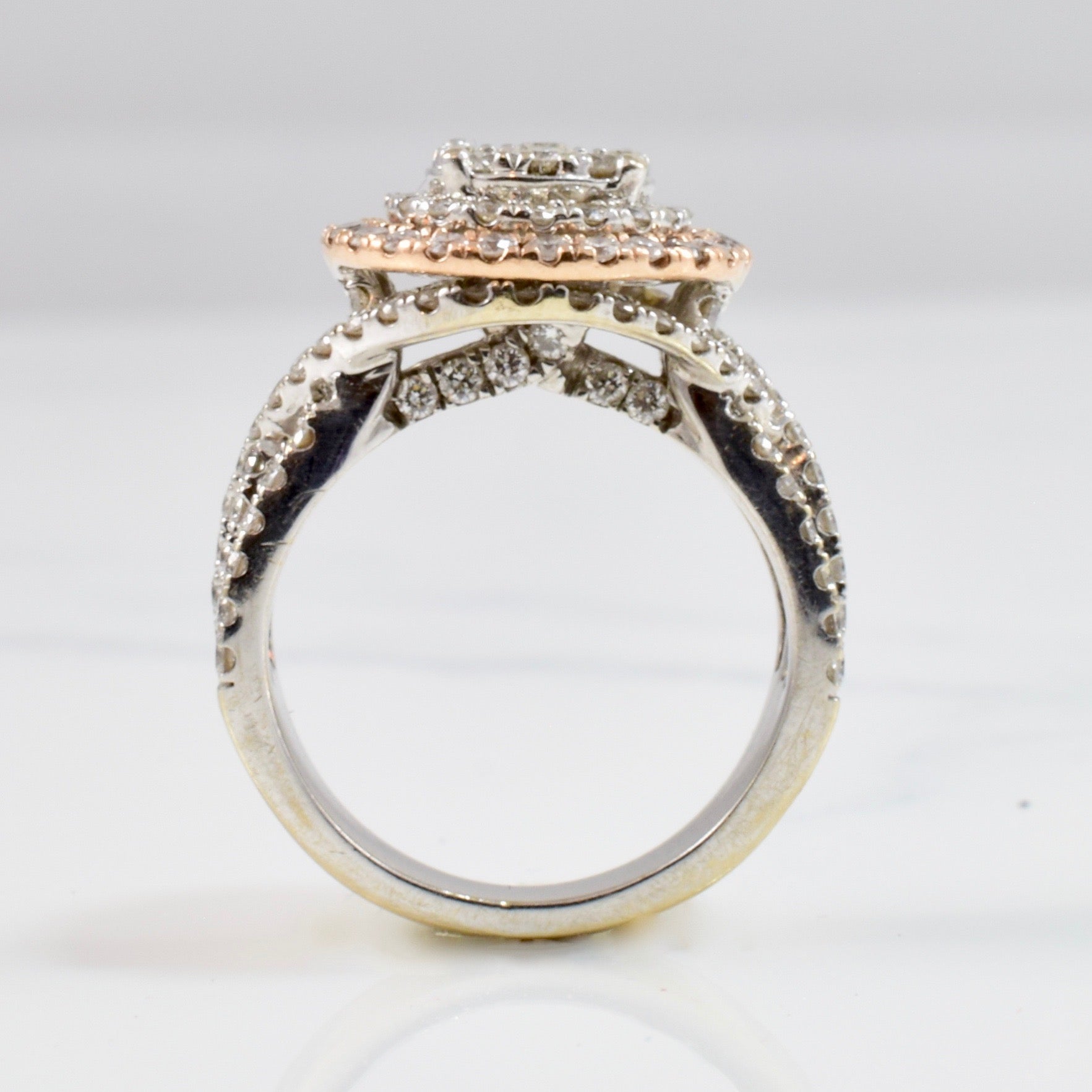 Diamond Cluster Engagement Ring | 1.00 ctw SZ 4 |