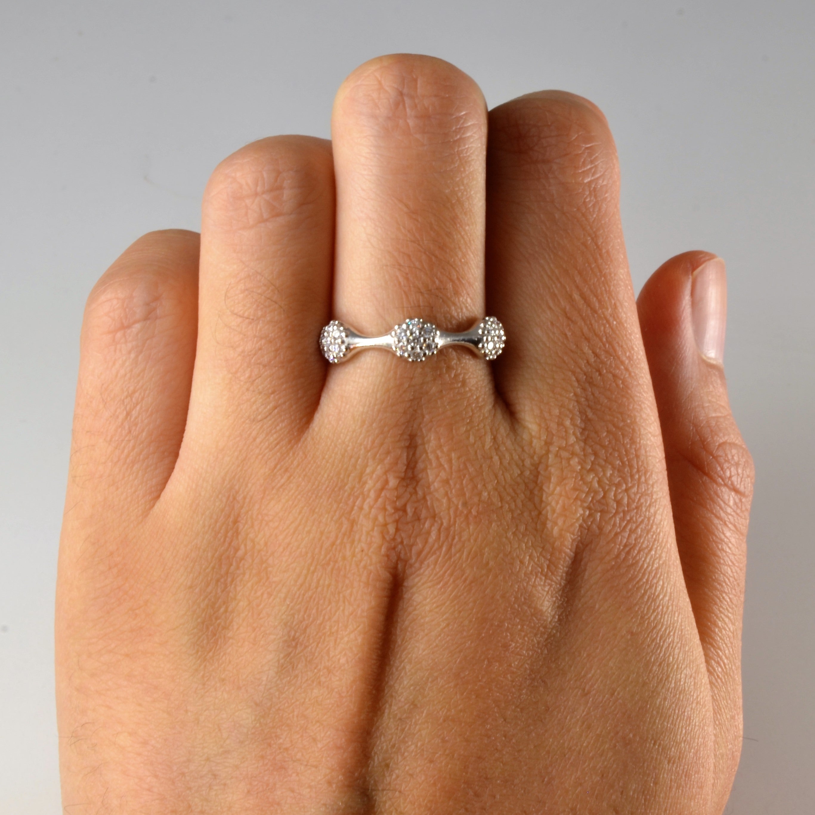 Pandora' Triple Love Pod Ring | 0.21ctw | SZ 7 |