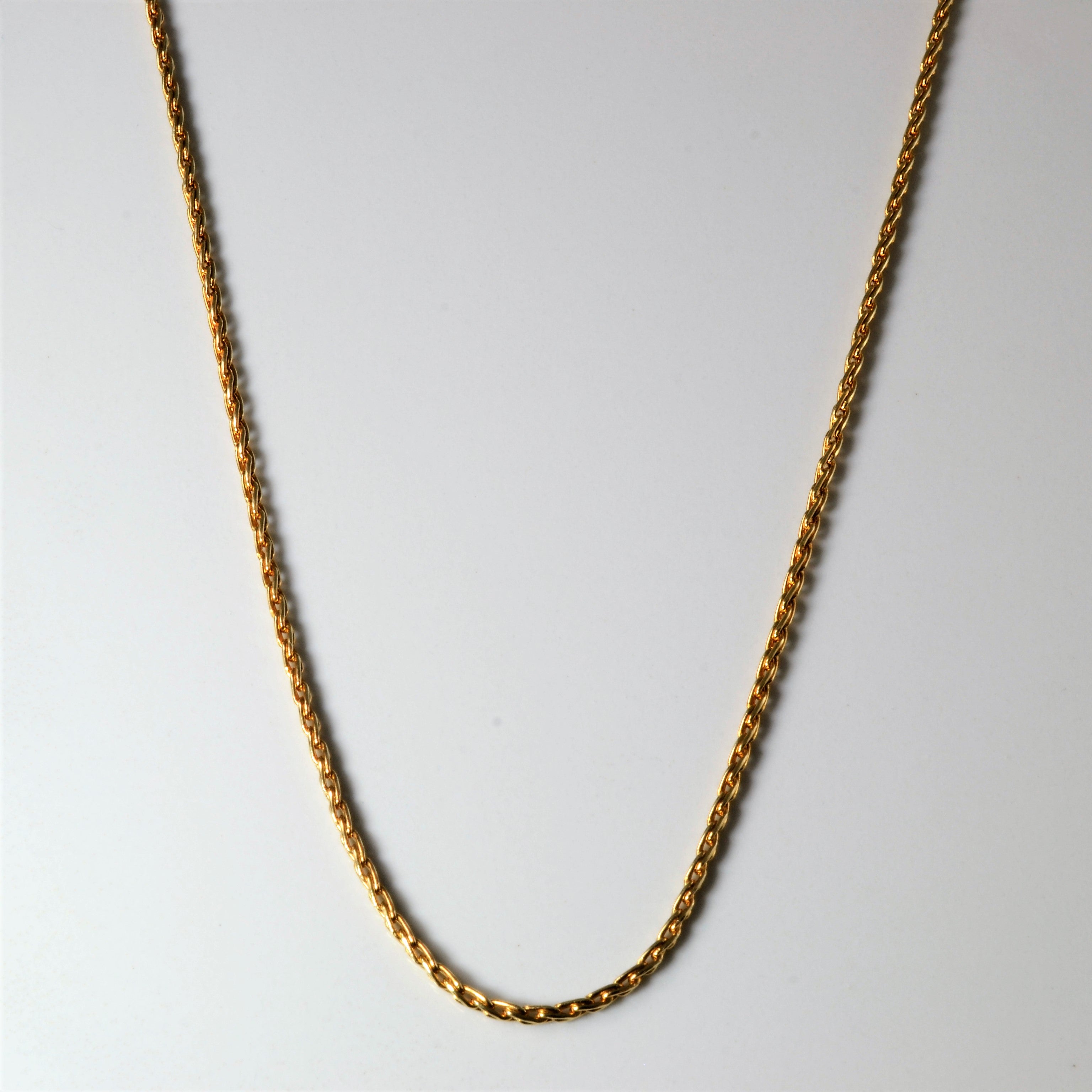 10k Yellow Gold Modified Wheat Chain | 22" |