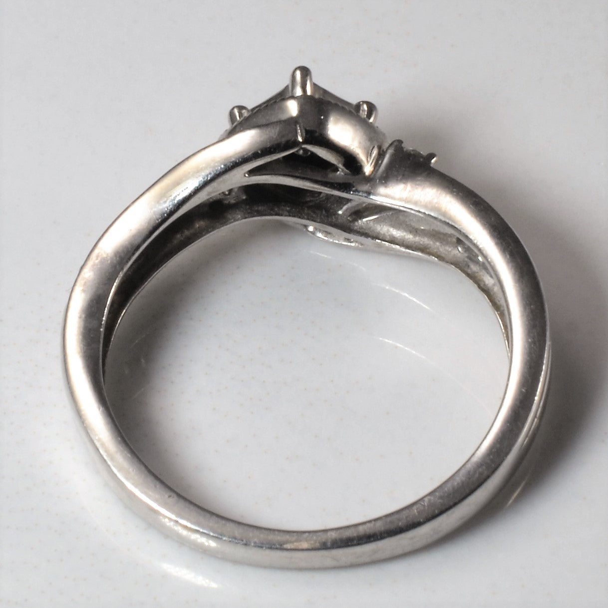 Milgrain Detailed Bypass Quad Cluster Ring | 0.17ctw | SZ 5.5 |