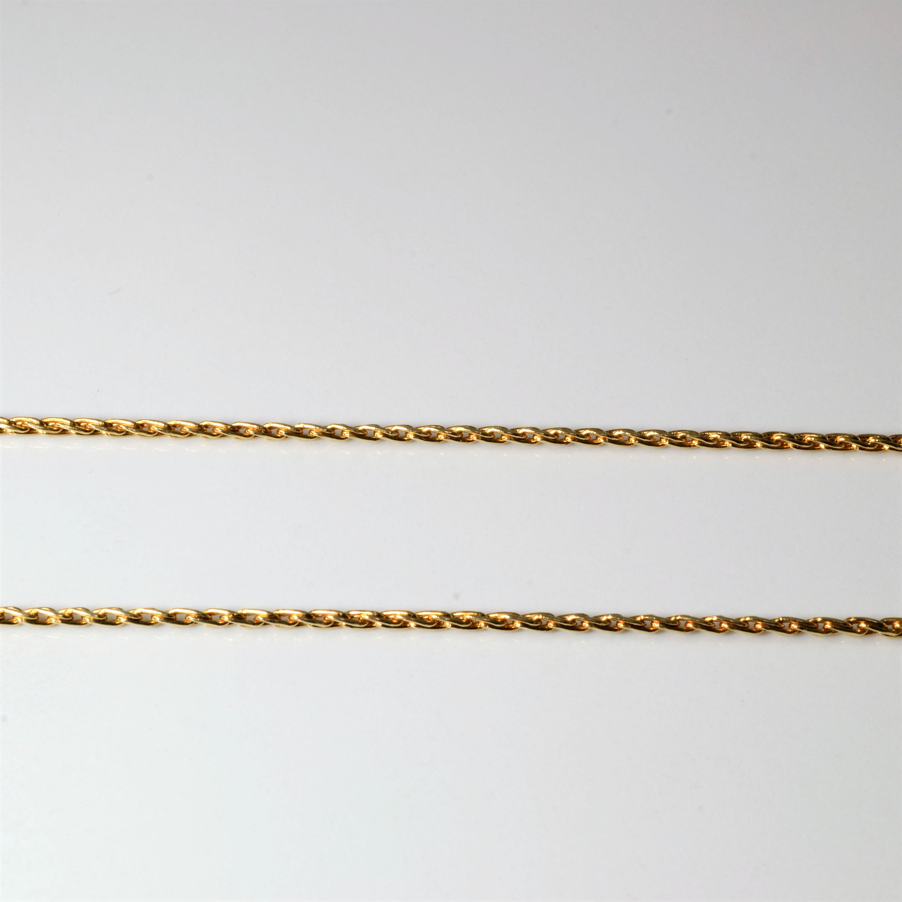 10k Yellow Gold Modified Wheat Chain | 22" |