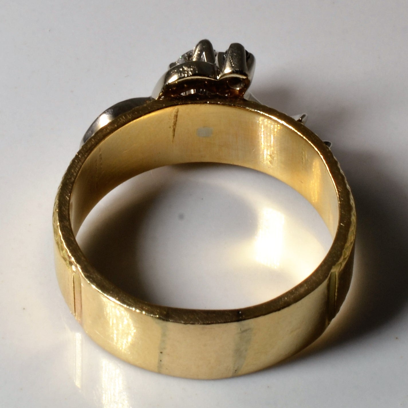 Three Stone Diamond Swirl Bypass Ring | 0.30ctw | SZ 7.5 |