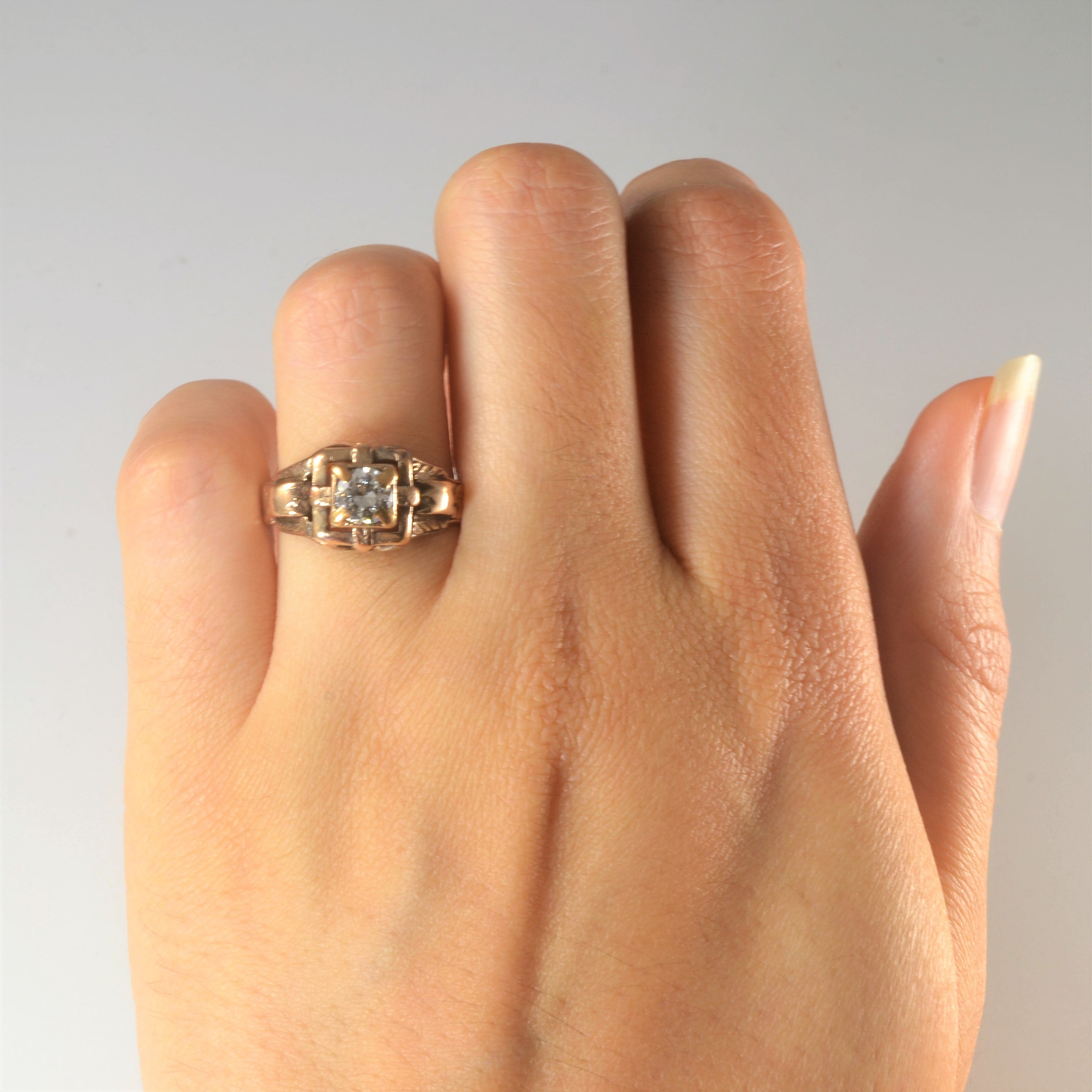 Early 1900s Solitaire Diamond Ring | 0.49ct | SZ 5.75 |