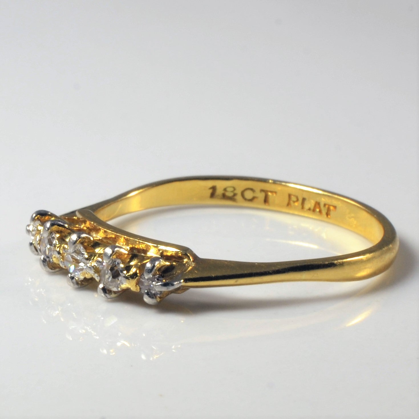Old Mine Cut Diamond Band | 0.11ctw | SZ 7.5 |