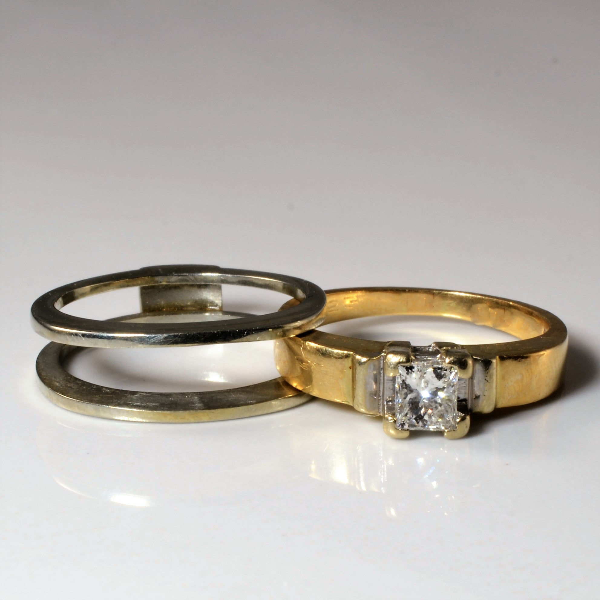 Princess Solitaire & Ring Enhancer Set | 0.45ct | SZ 5.5 |