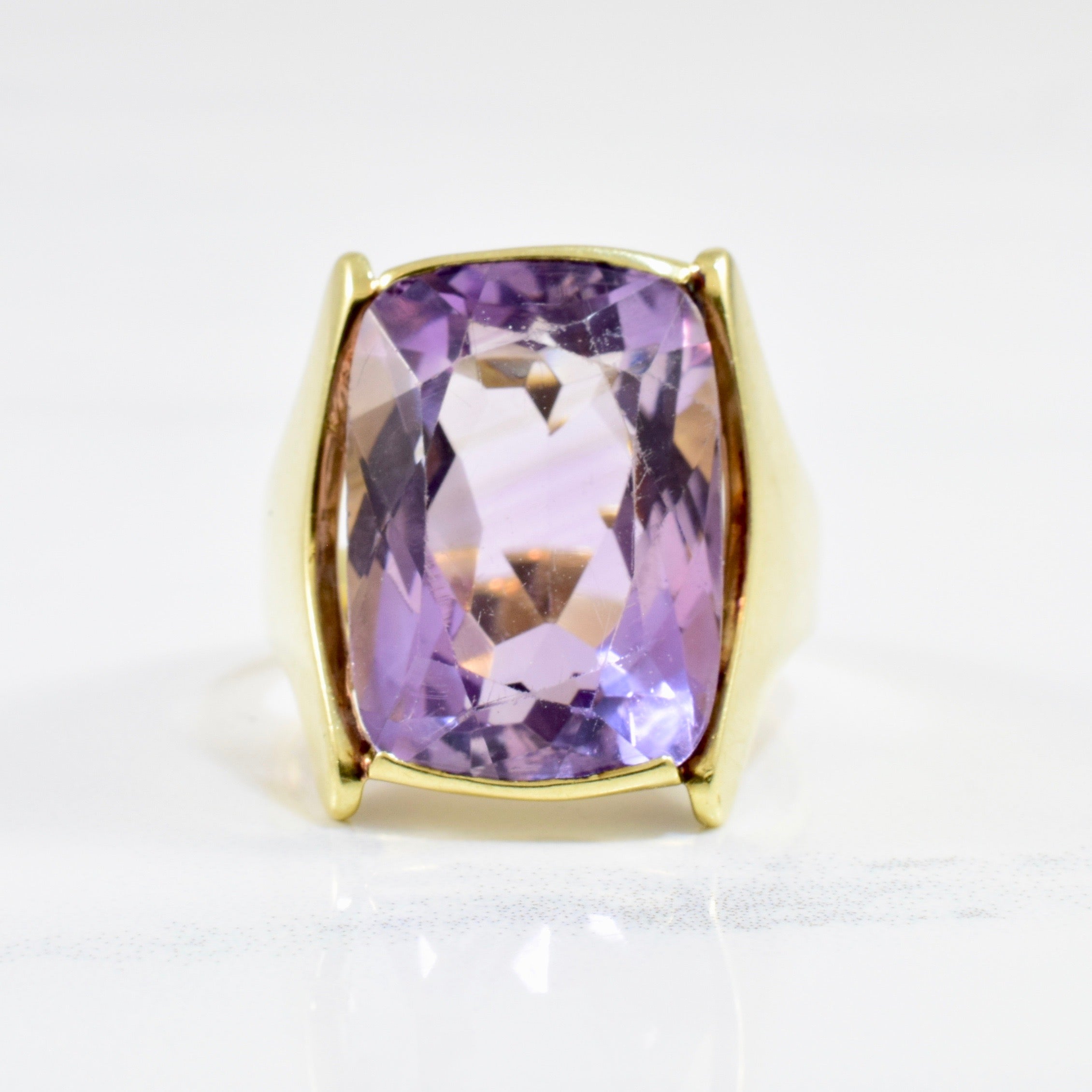 Cushion Cut Amethyst Cocktail Ring | SZ 7.25 |