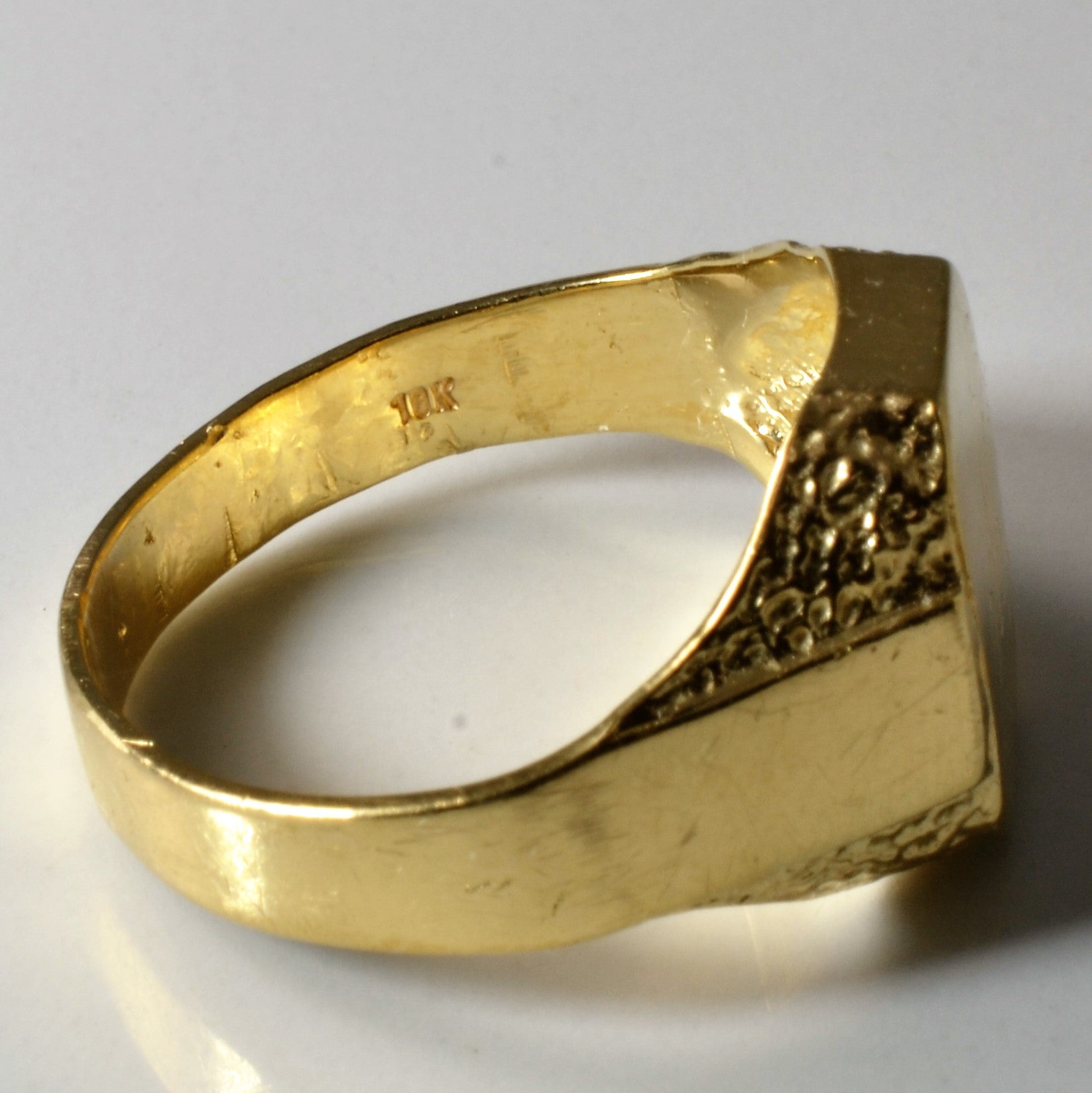 Yellow Gold Initial 'M' Signet Ring | SZ 11.25 |