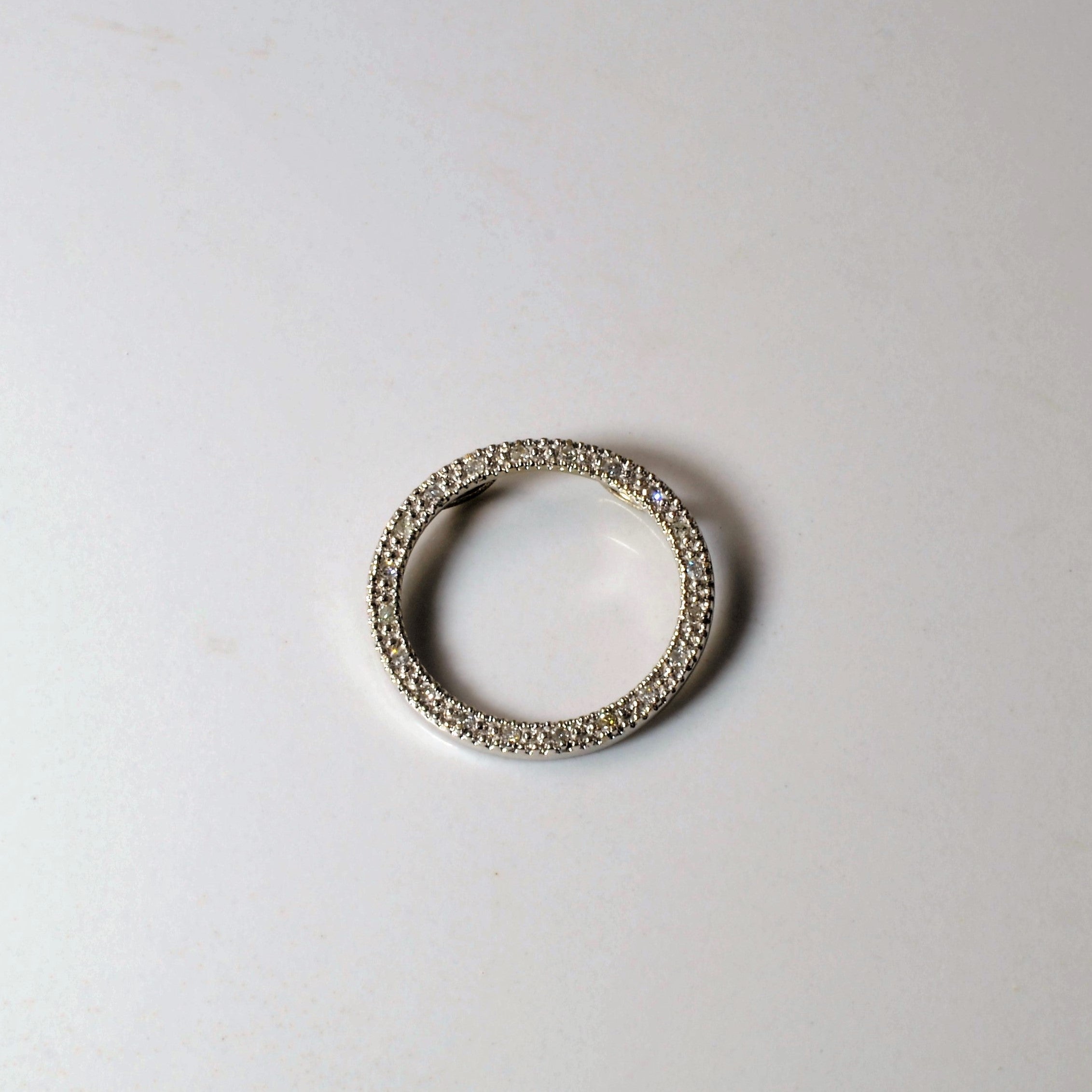 Pave Diamond Circle Pendant | 0.05ctw |