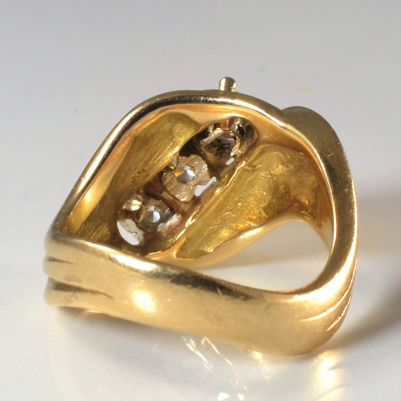 Bypass Three Stone Diamond Ring | 0.84ctw | SZ 5.5 |