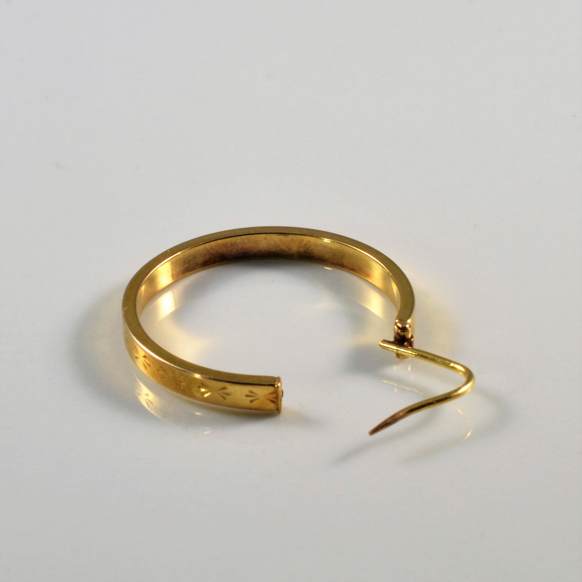 Star Burst Gold Hoops Earrings |