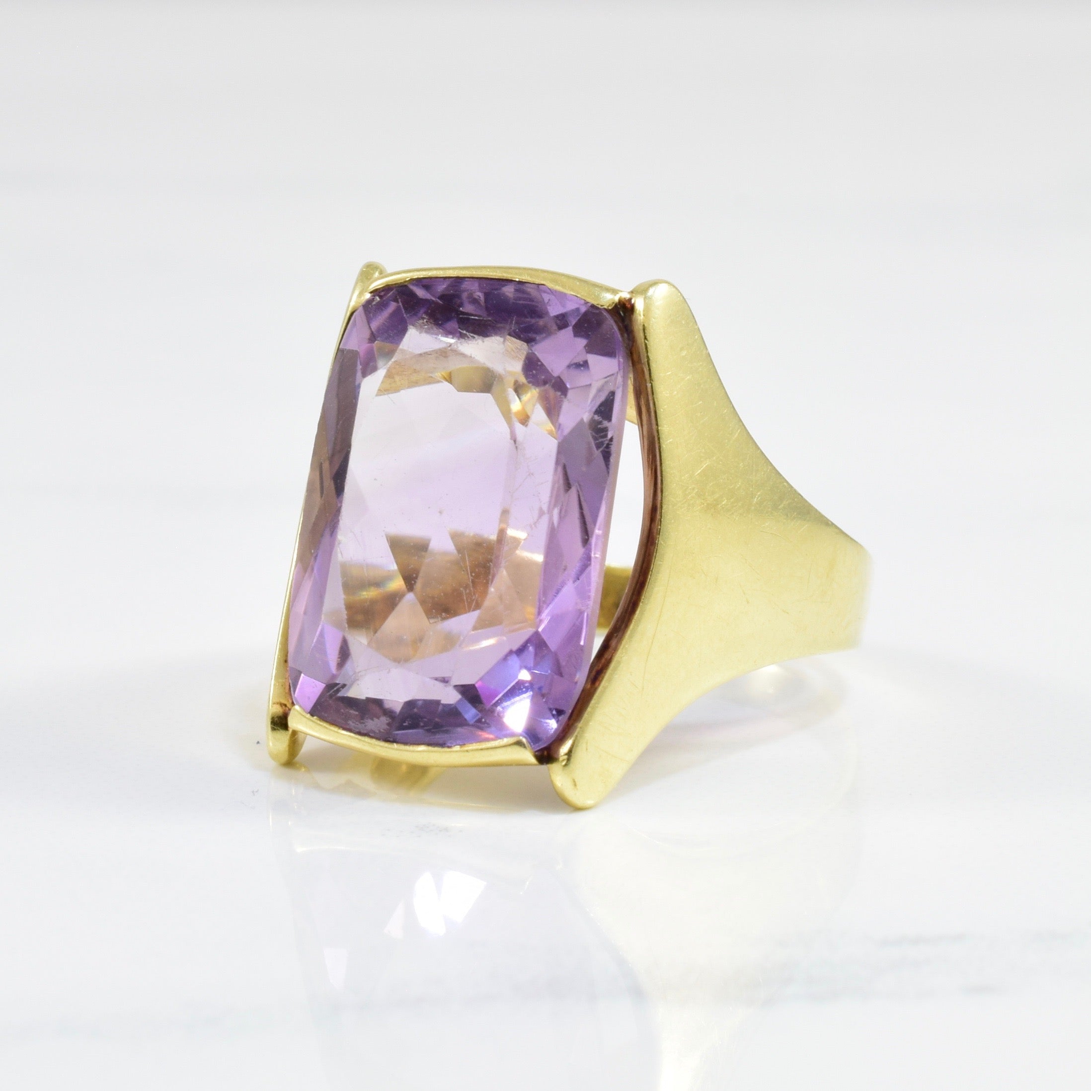 Cushion Cut Amethyst Cocktail Ring | SZ 7.25 |