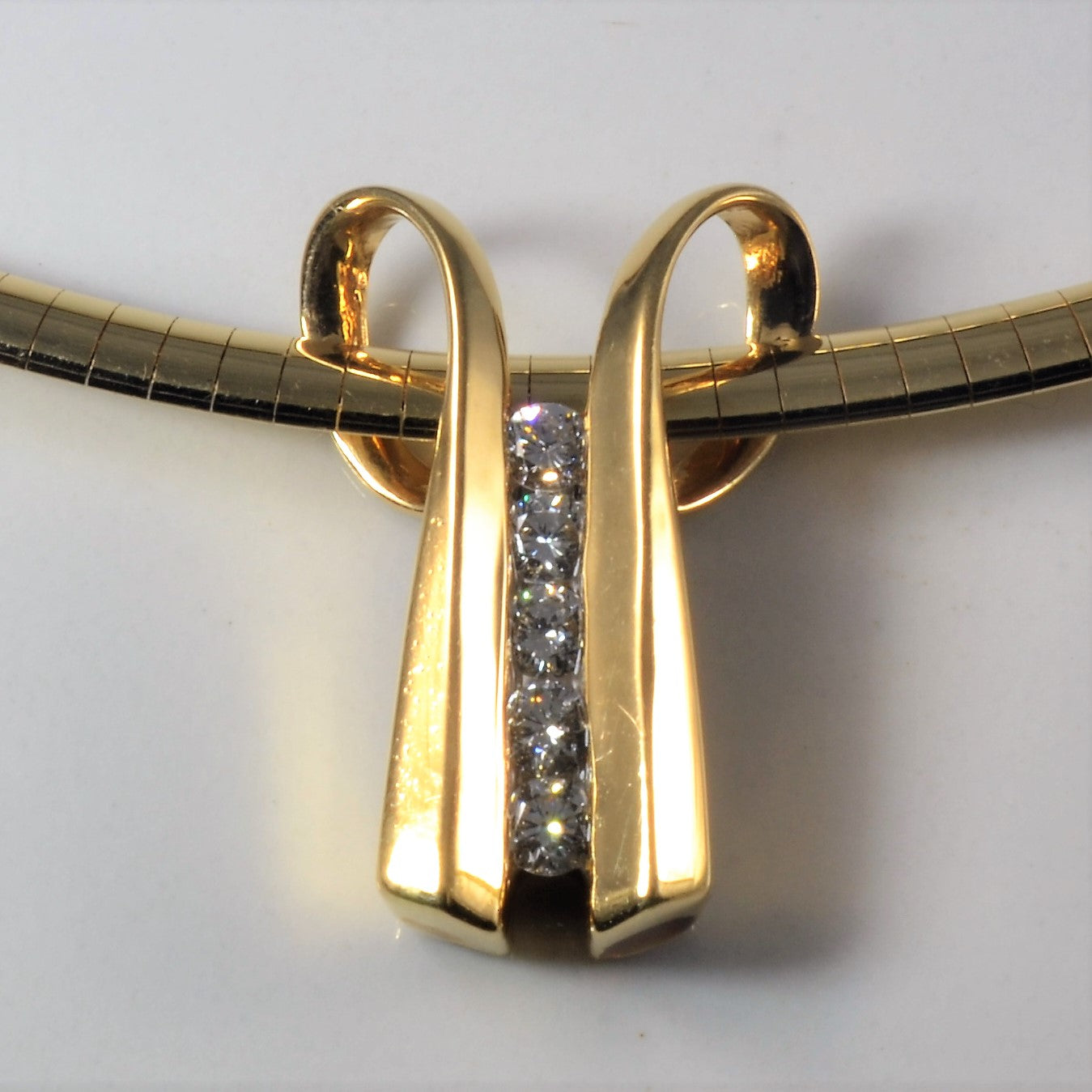 Diamond Omega Necklace | 0.55ctw | 20" |