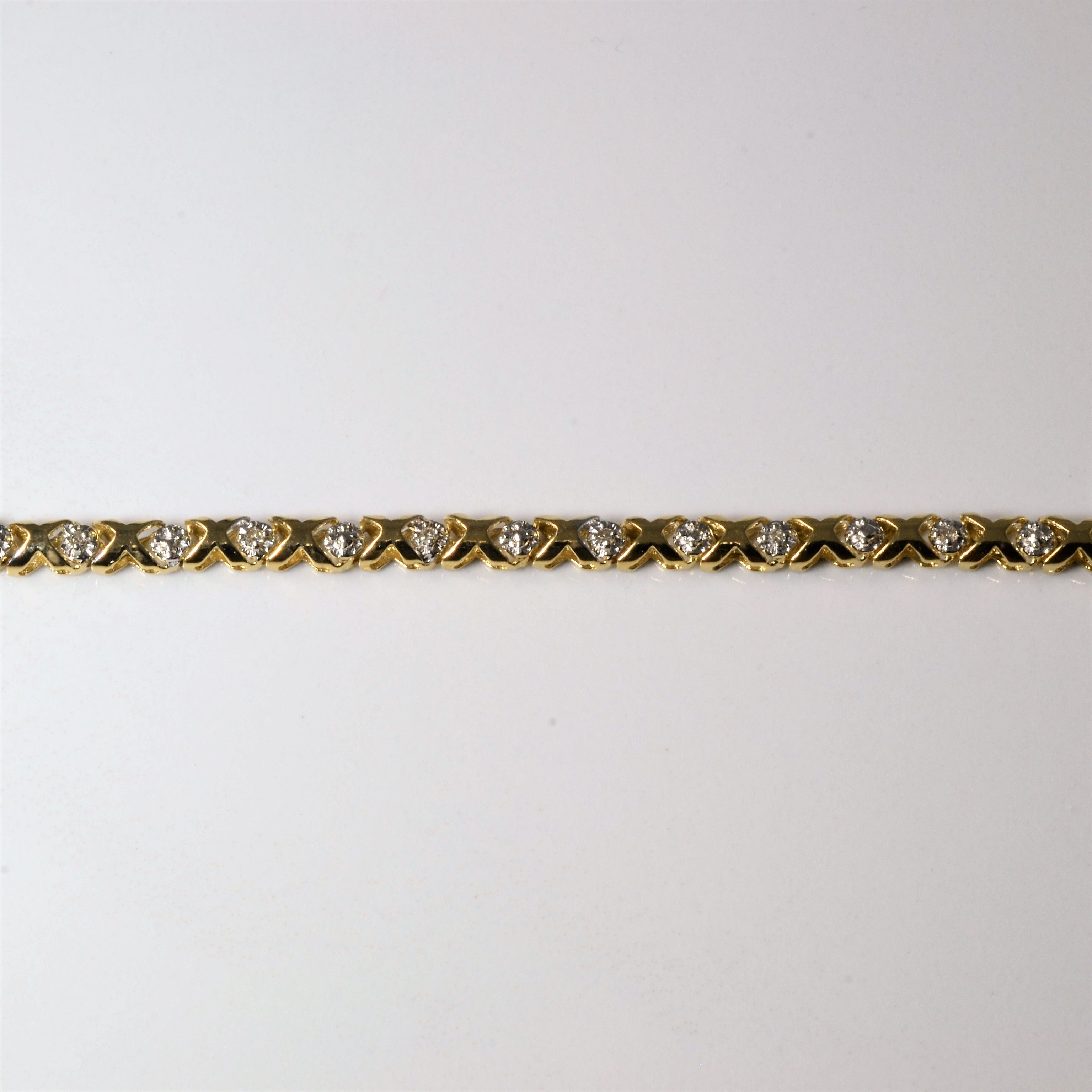 Crossover Diamond Chain Bracelet | 0.07ctw | 7"|