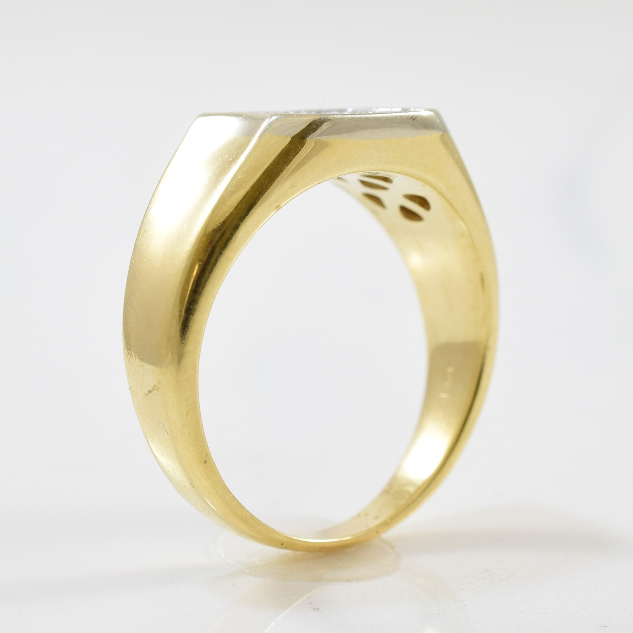 Diamond Cluster Signet Ring | 0.30ctw | SZ 12.75 |