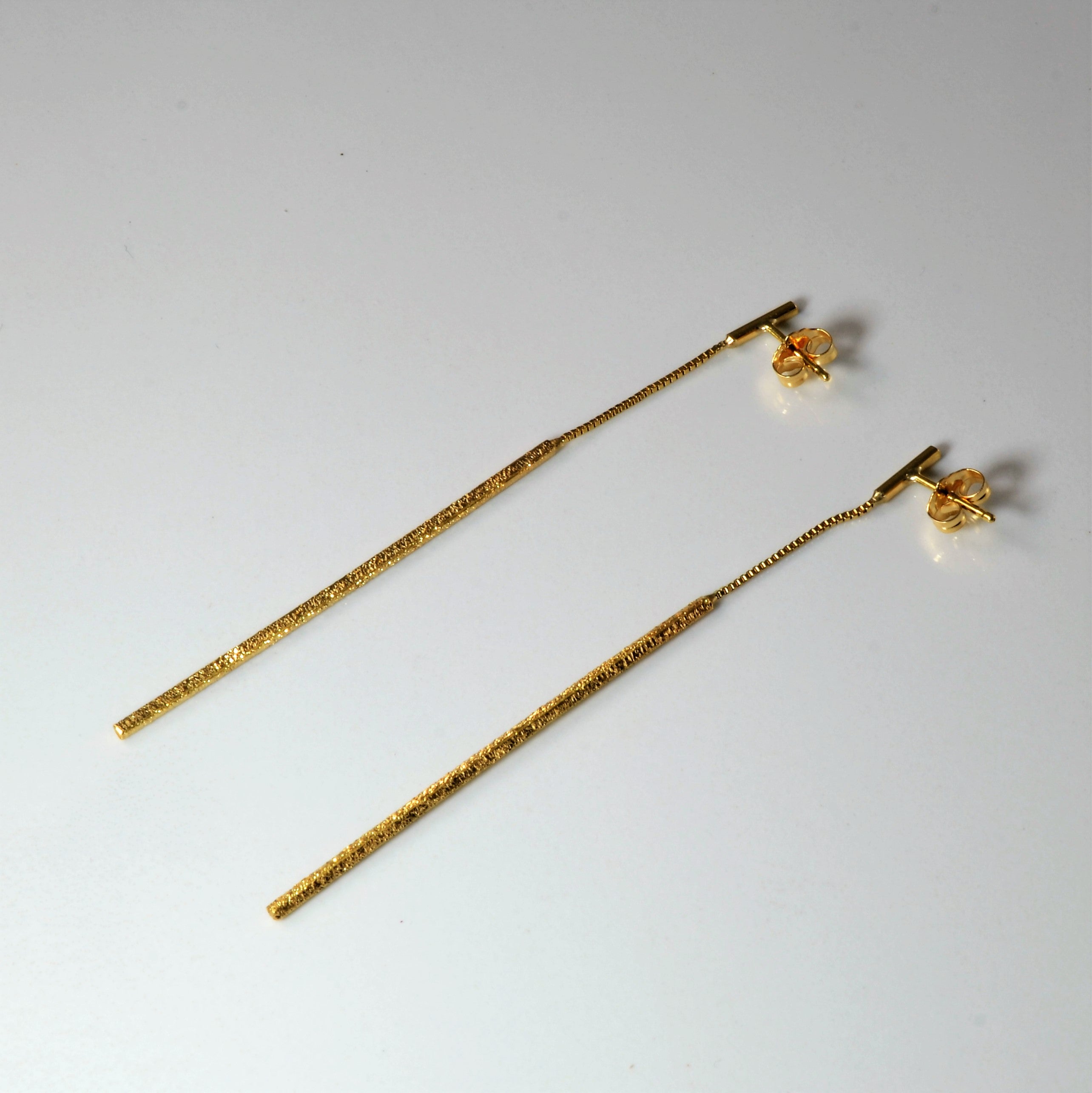 Golden Bar Drop Earrings |