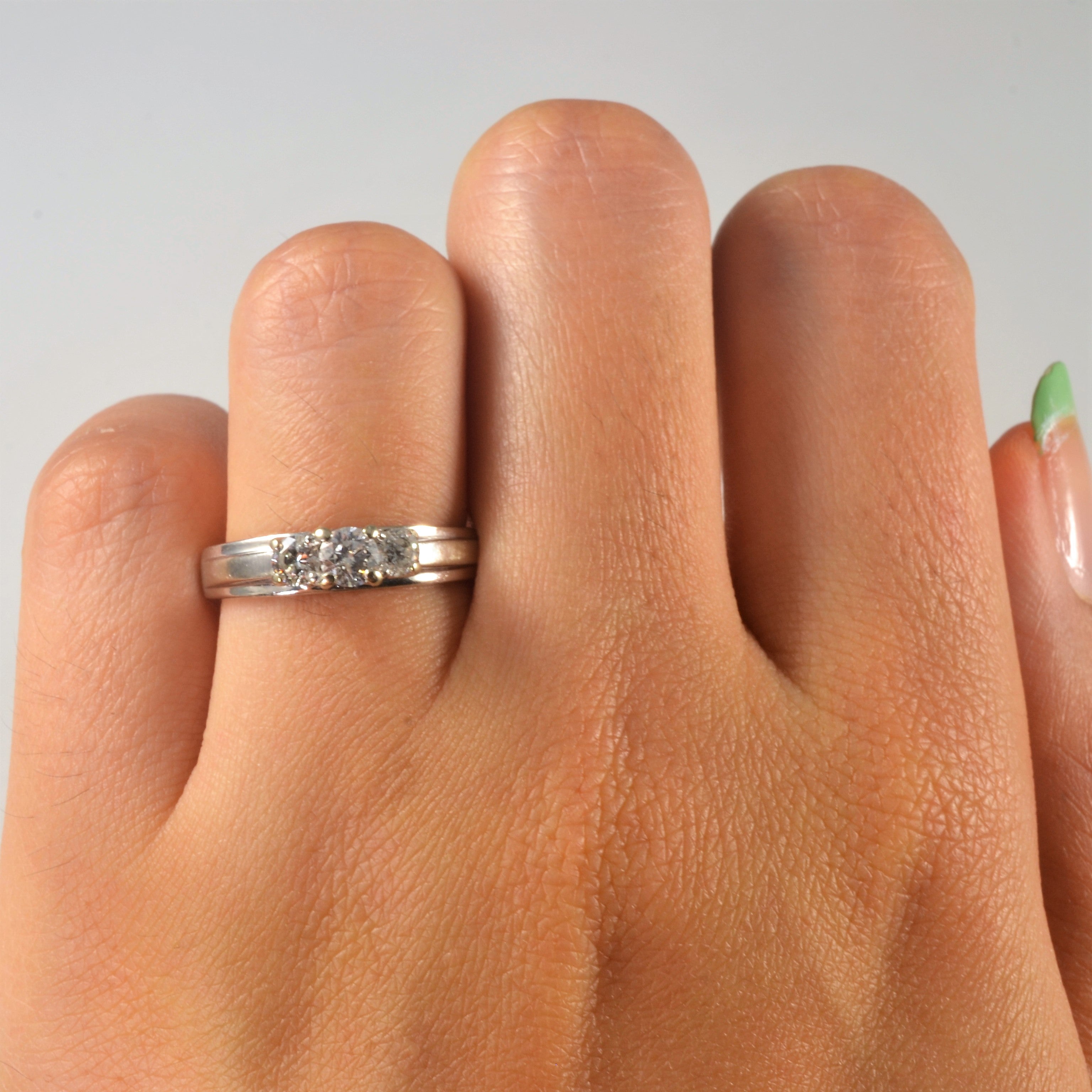 Classic Three Stone Diamond Ring | 0.42ctw | SZ 5.75 |