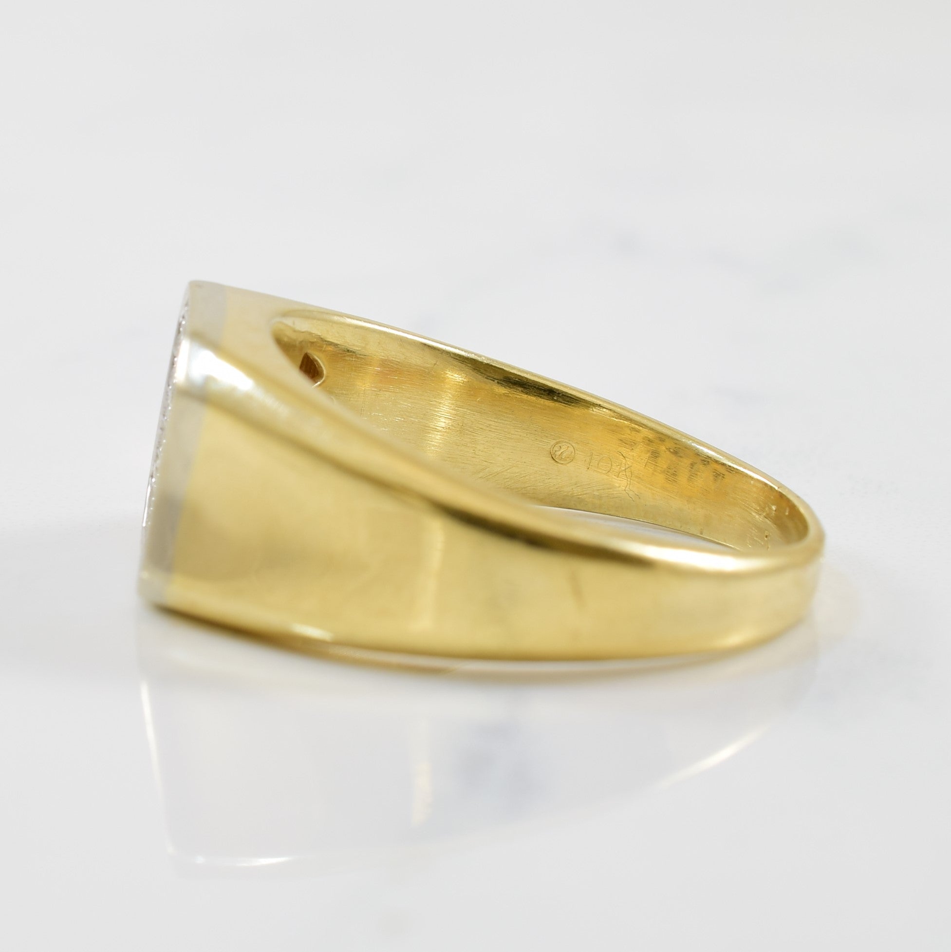 Diamond Cluster Signet Ring | 0.30ctw | SZ 12.75 |
