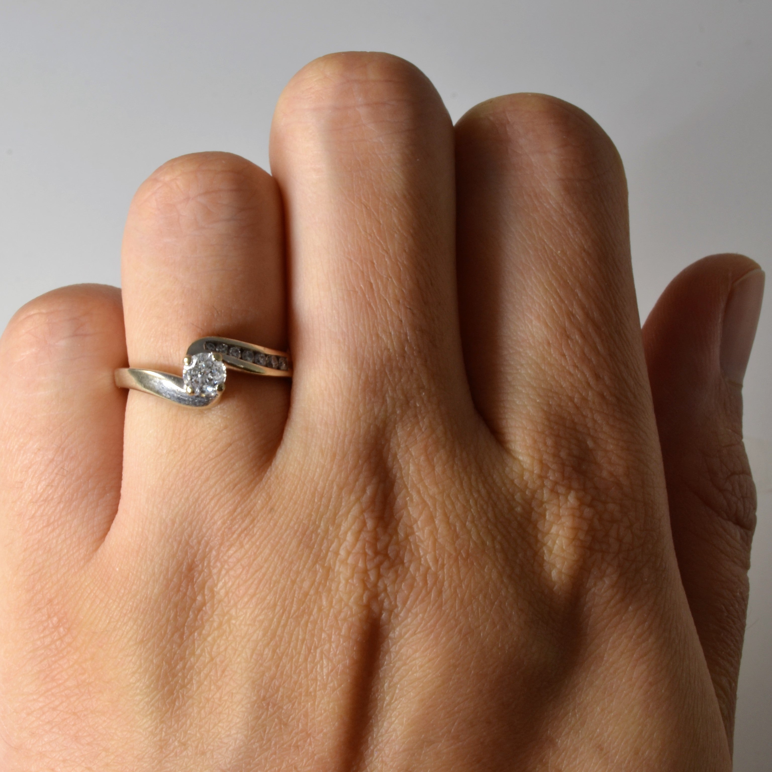 Bypass Diamond Engagement Ring | 0.36ctw | SZ 5 |