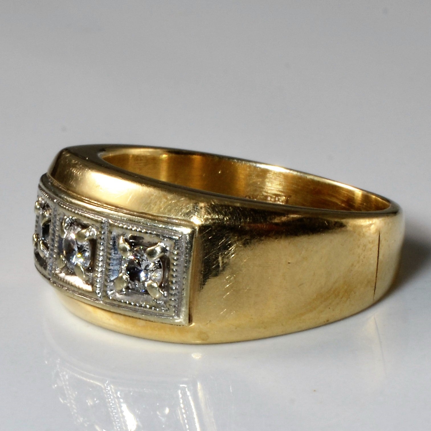 Three Stone Diamond Band | 0.29ctw | SZ 7.75 |