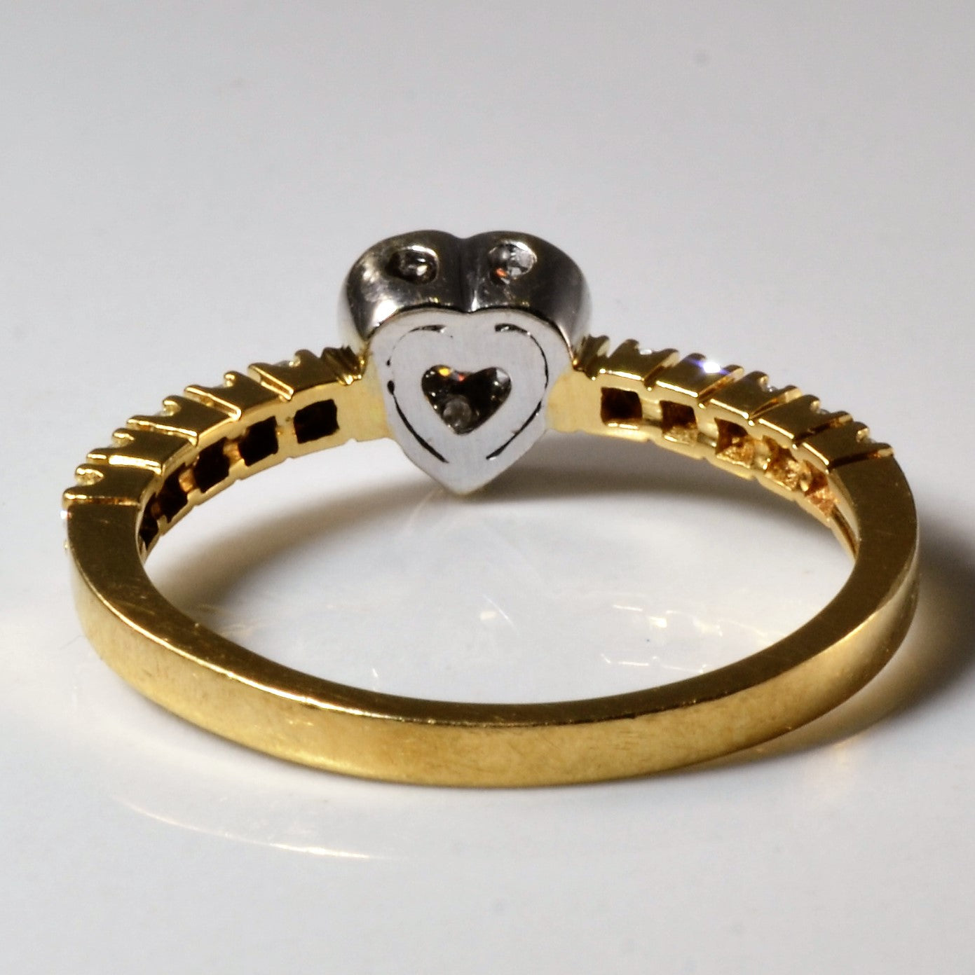 Pave Diamond Heart Promise Ring | 0.33ctw | SZ 6.75 |