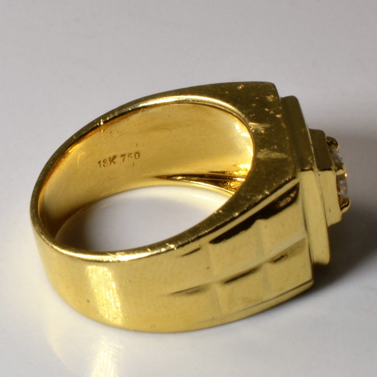 Channel Set Halo Diamond Ring | 0.82ctw | SZ 8.25 |
