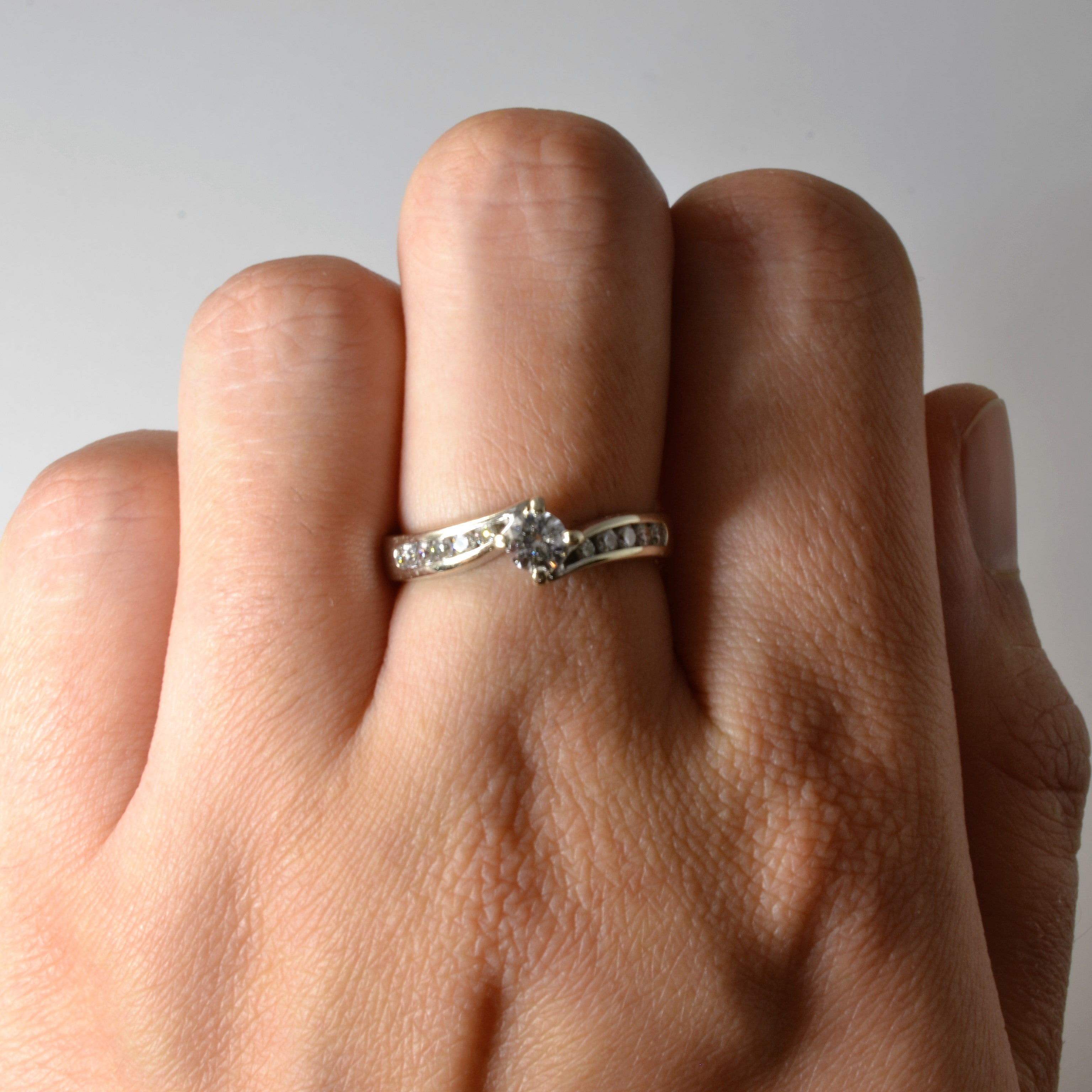 Bypass Channel Diamond Engagement Ring | 0.33ctw | SZ 6.75 |